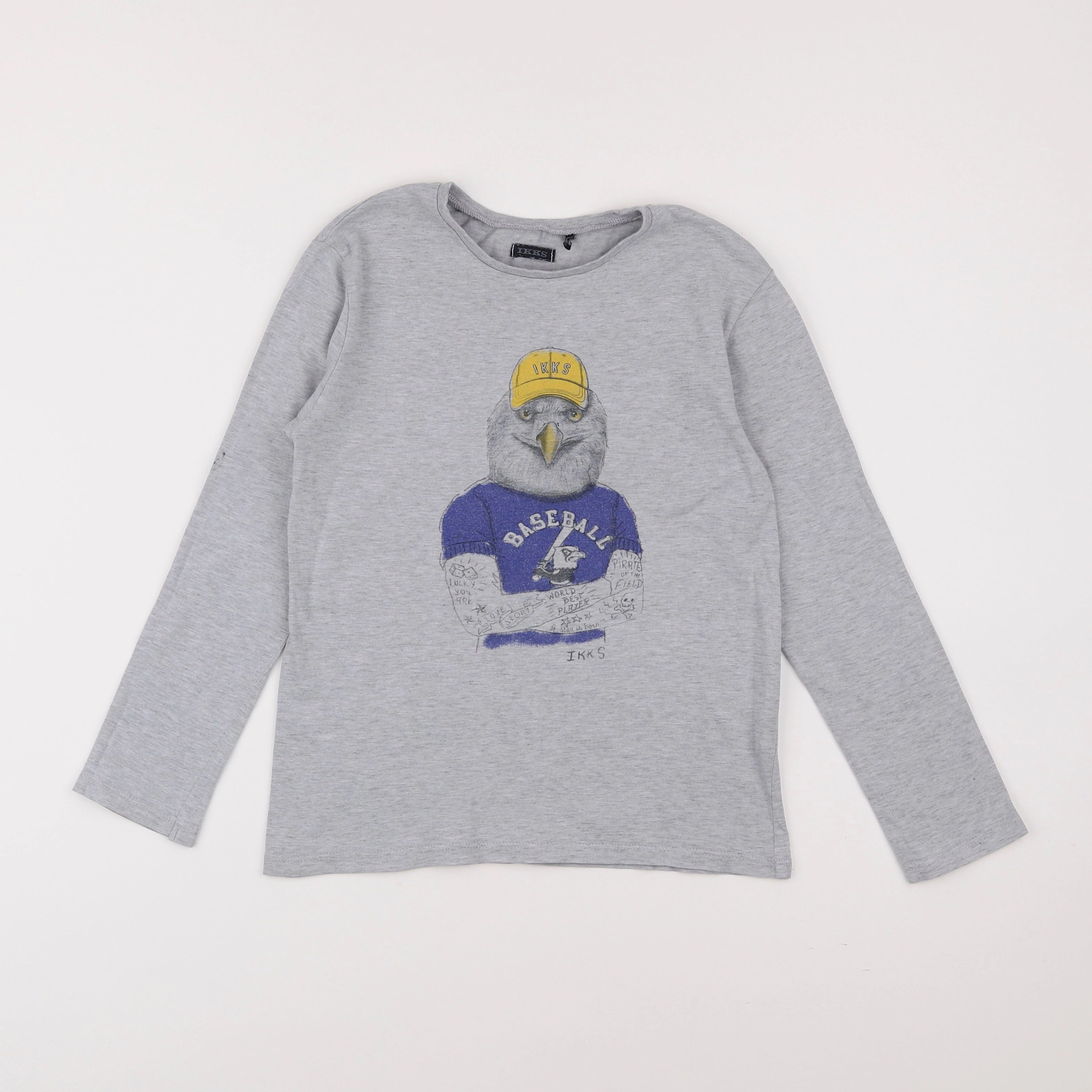 IKKS - tee-shirt gris - 8 ans