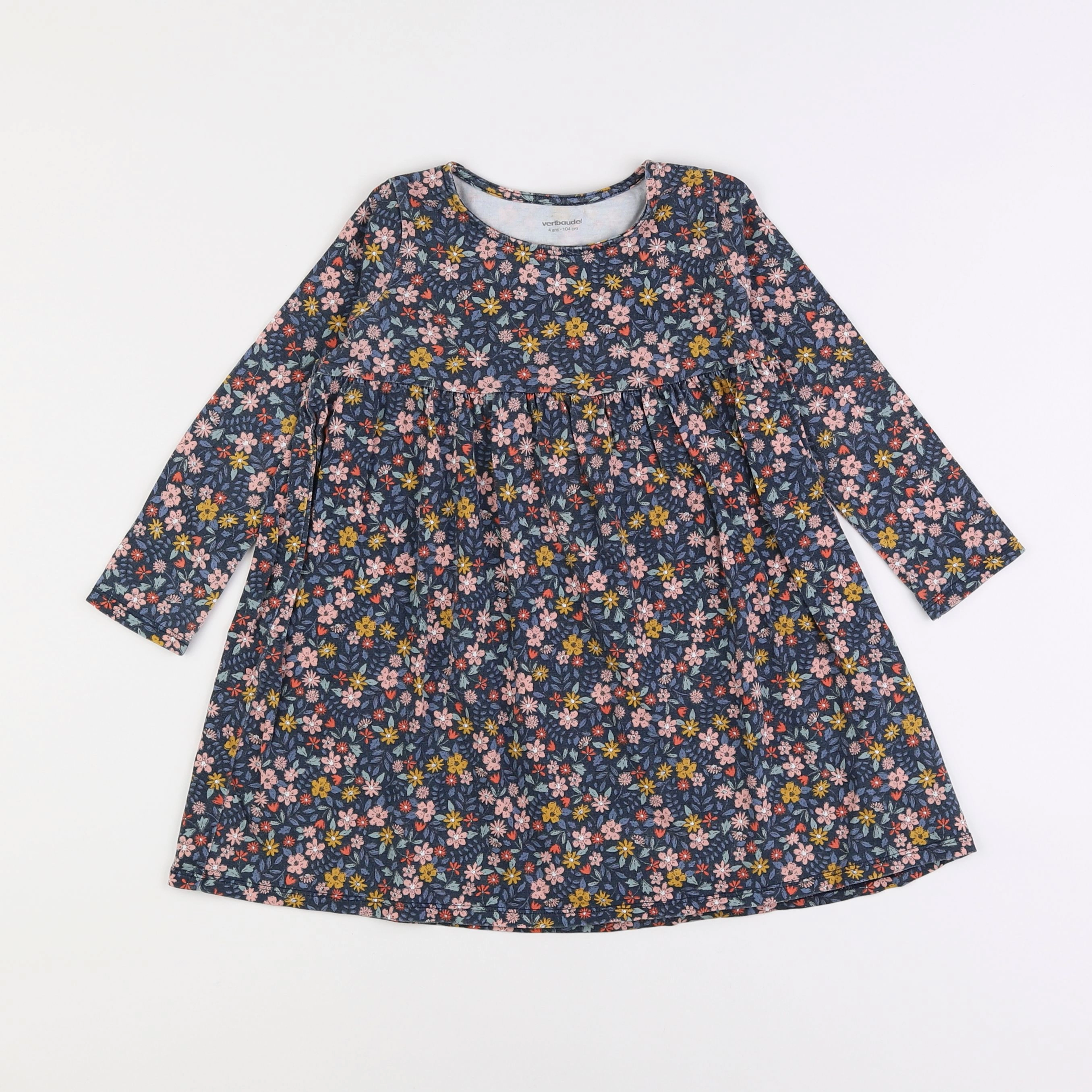 Vertbaudet - robe multicolore - 4 ans