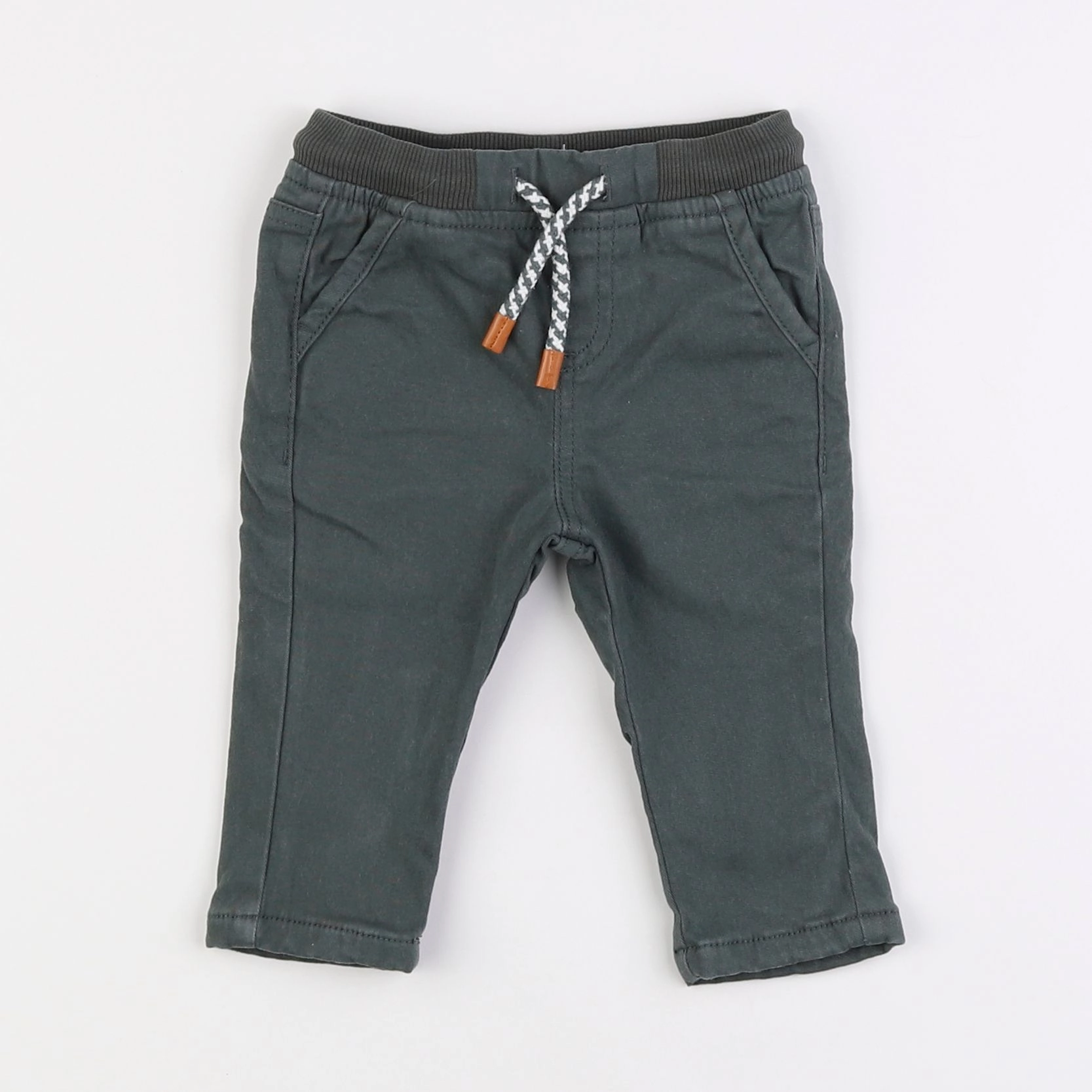 Vertbaudet - pantalon vert - 6 mois