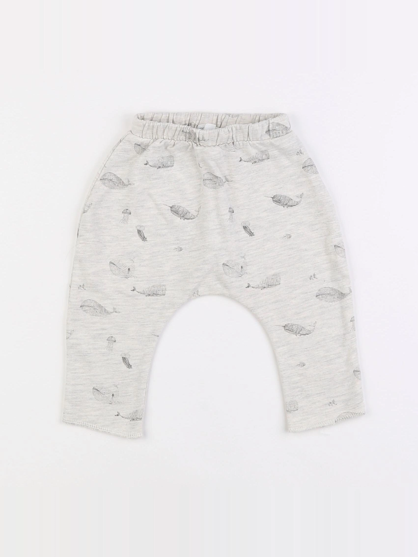Vertbaudet - sarouel gris - 3 mois
