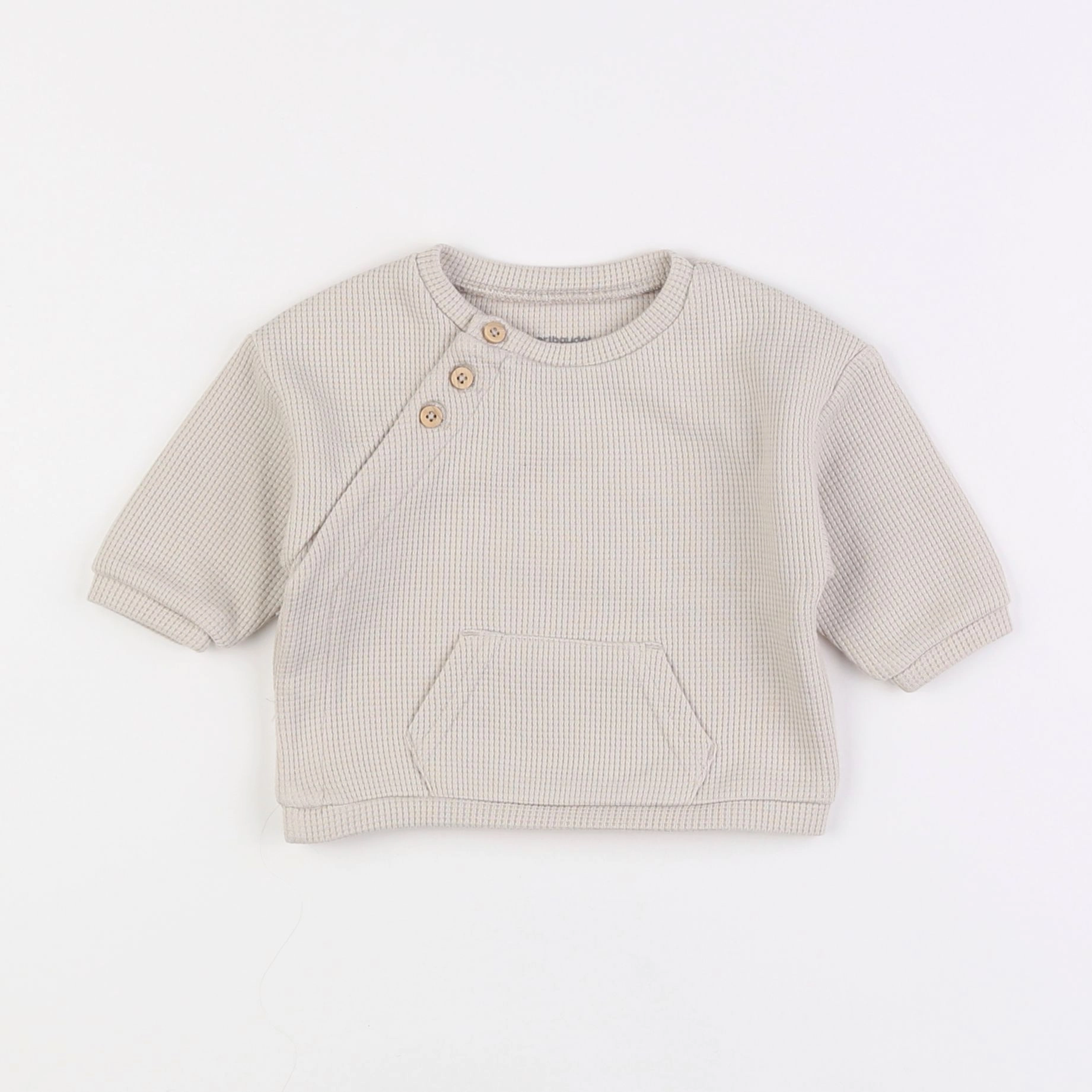 Vertbaudet - sweat beige - 3 mois