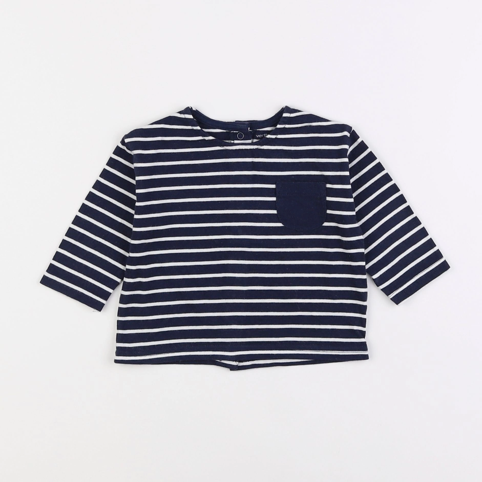 Vertbaudet - tee-shirt bleu - 6 mois