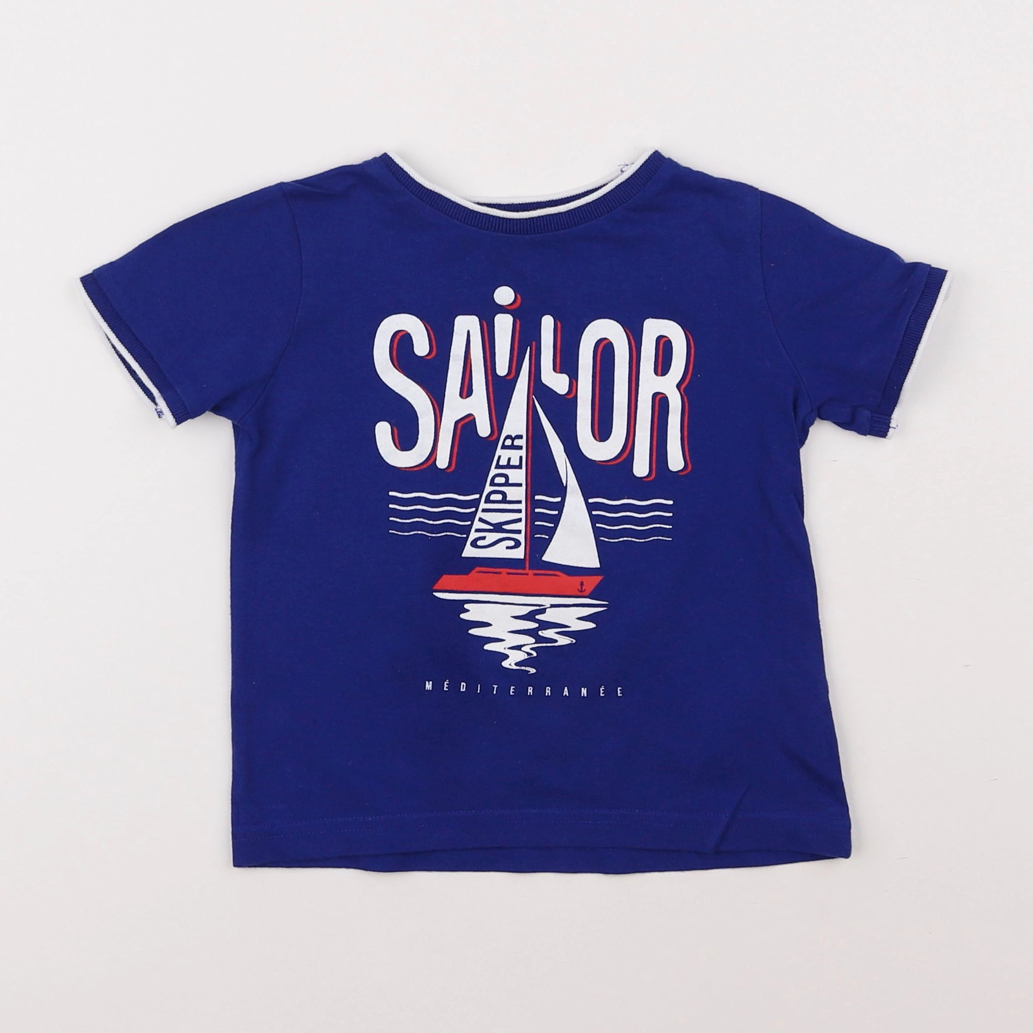 Vertbaudet - tee-shirt bleu - 3 ans