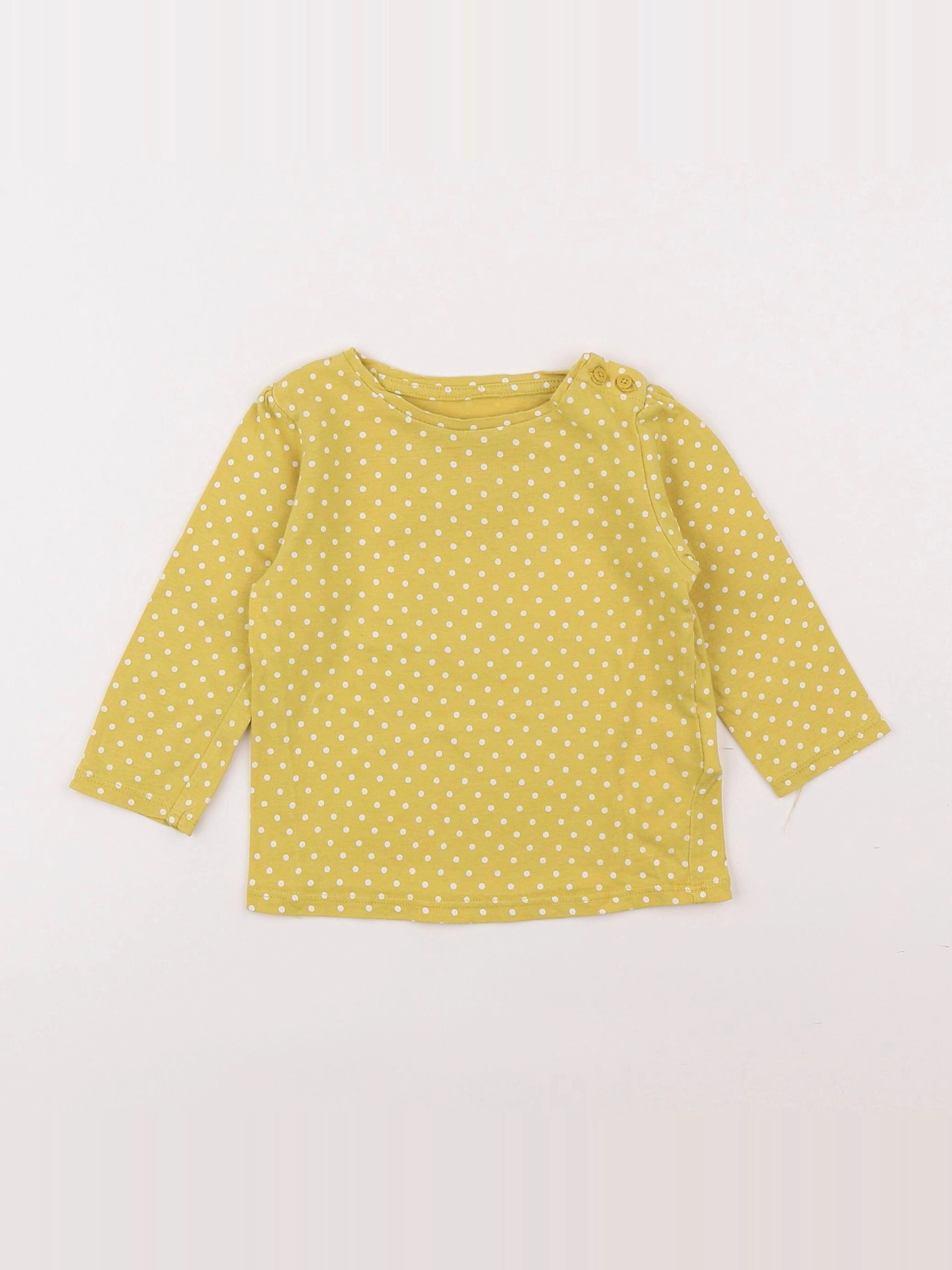 Vertbaudet - tee-shirt jaune - 12 mois