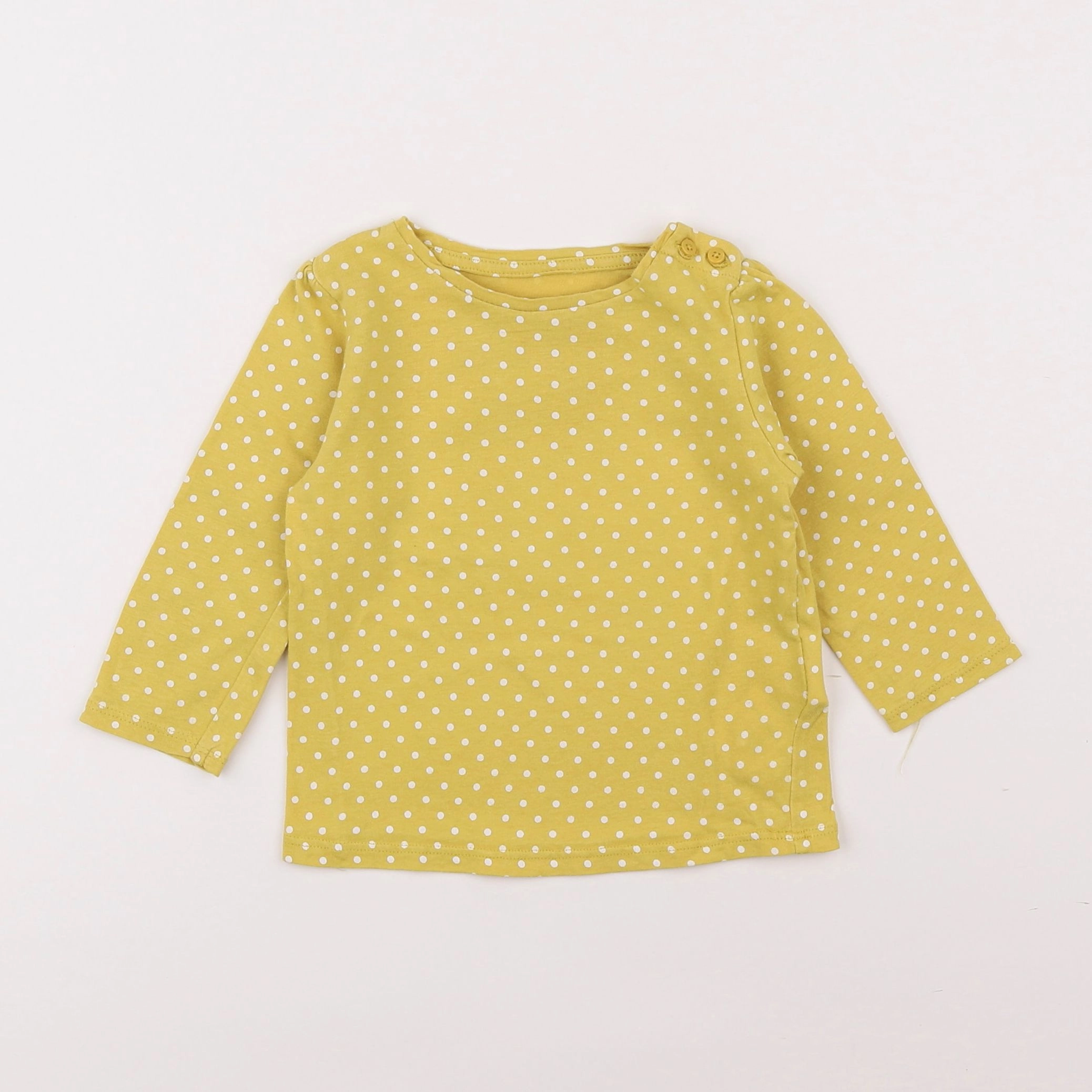 Vertbaudet - tee-shirt jaune - 12 mois