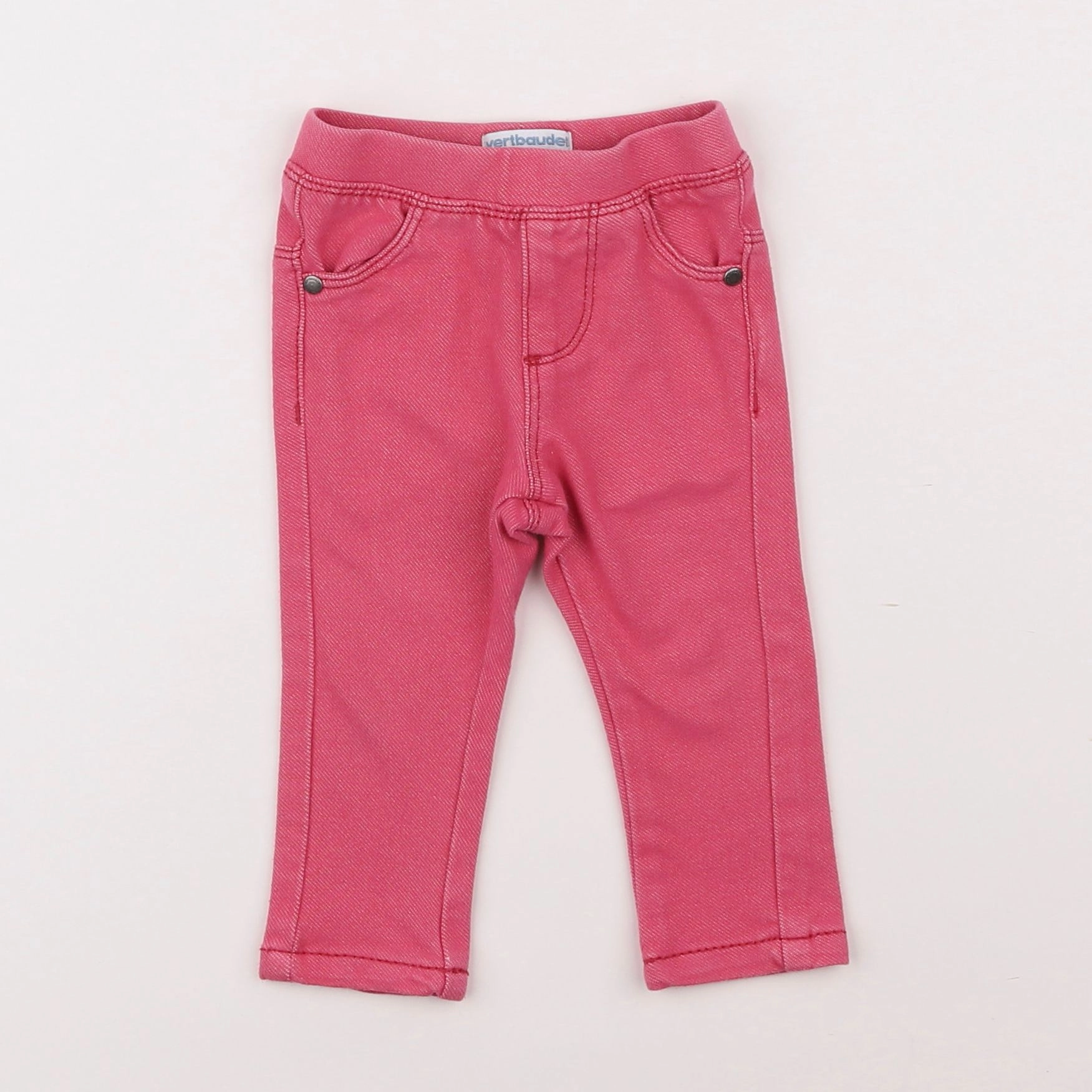Vertbaudet - jegging rose - 6 mois