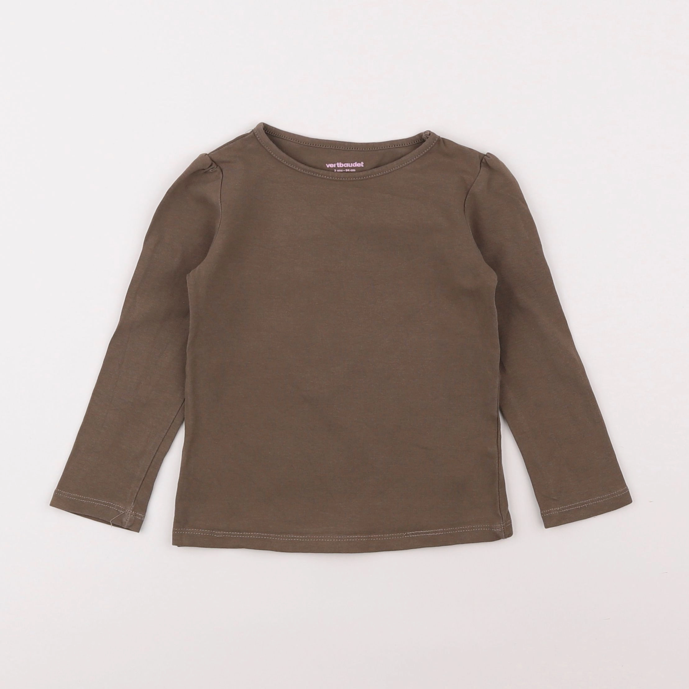 Vertbaudet - tee-shirt marron - 3 ans
