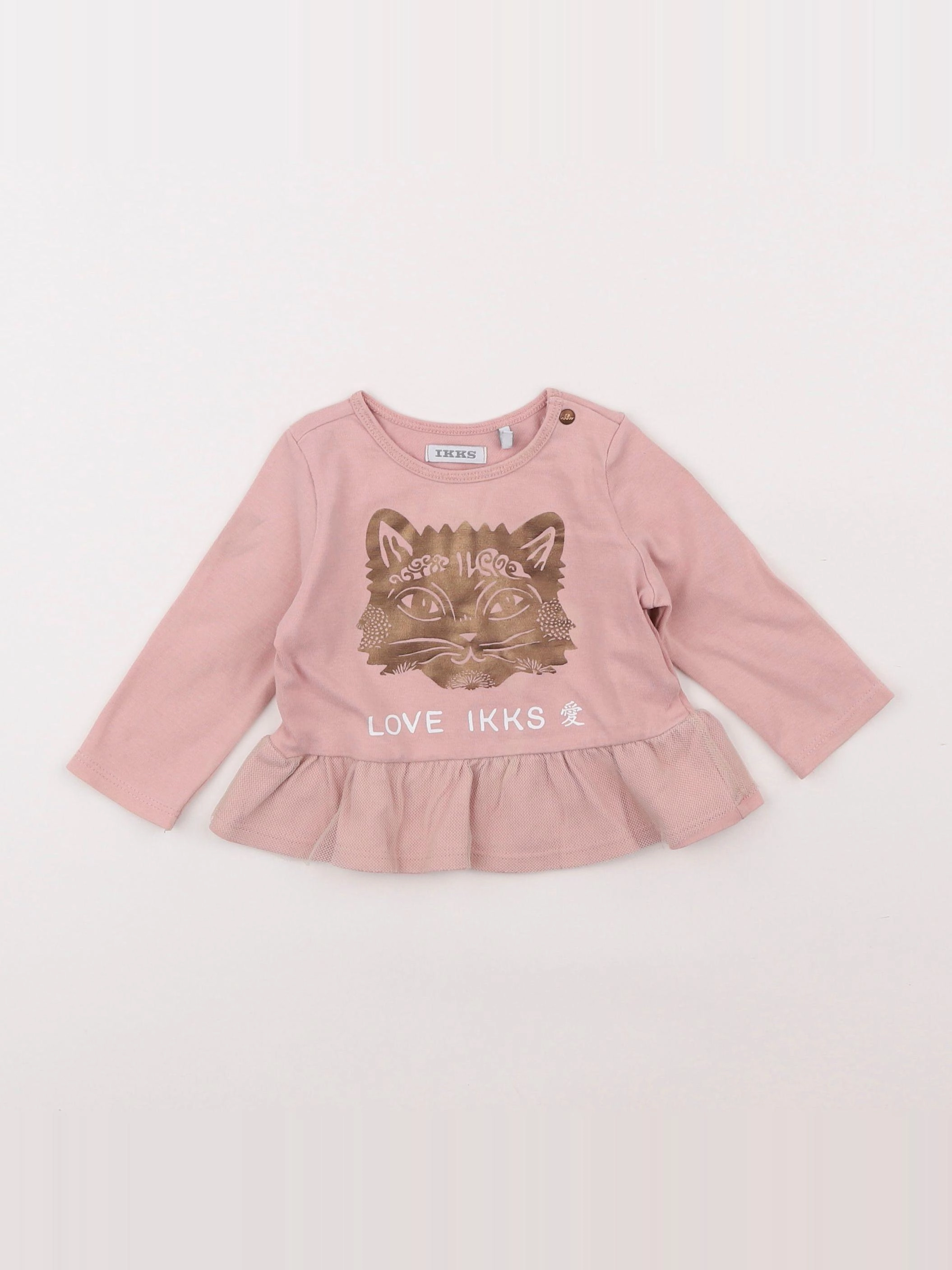 IKKS - tee-shirt rose - 6 mois