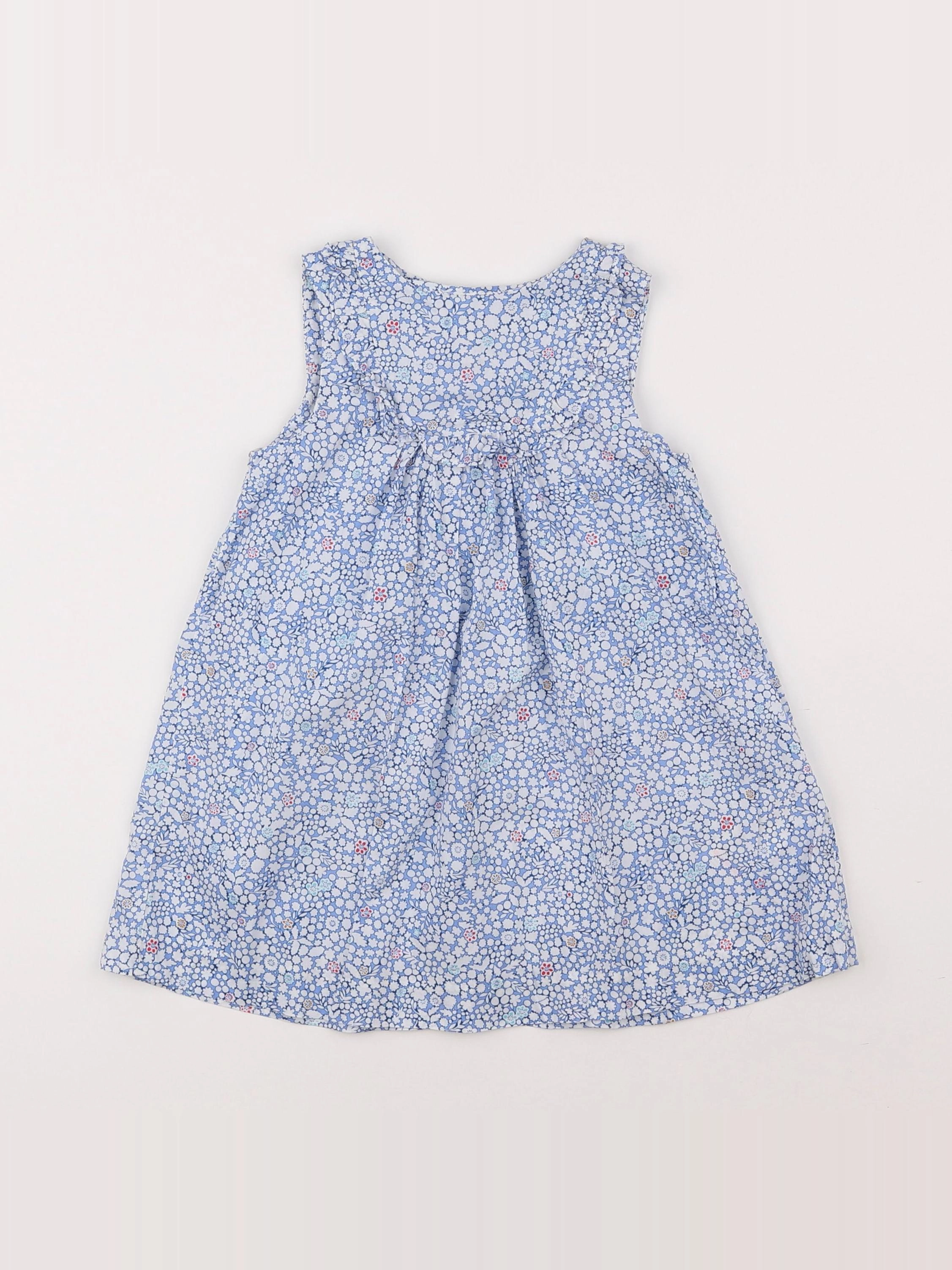 Jacadi - robe liberty bleu - 12 mois