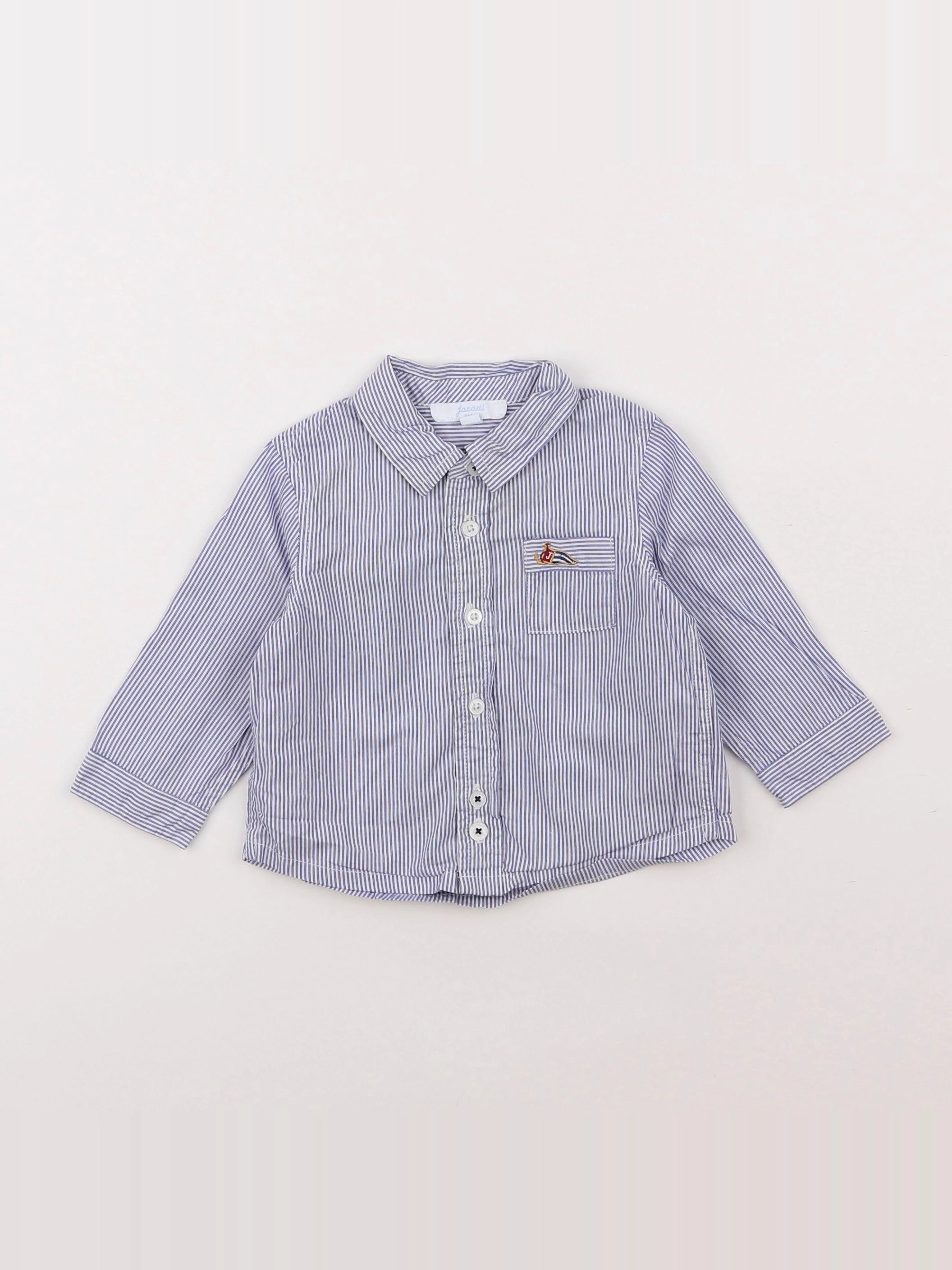 Jacadi - chemise bleu - 6 mois
