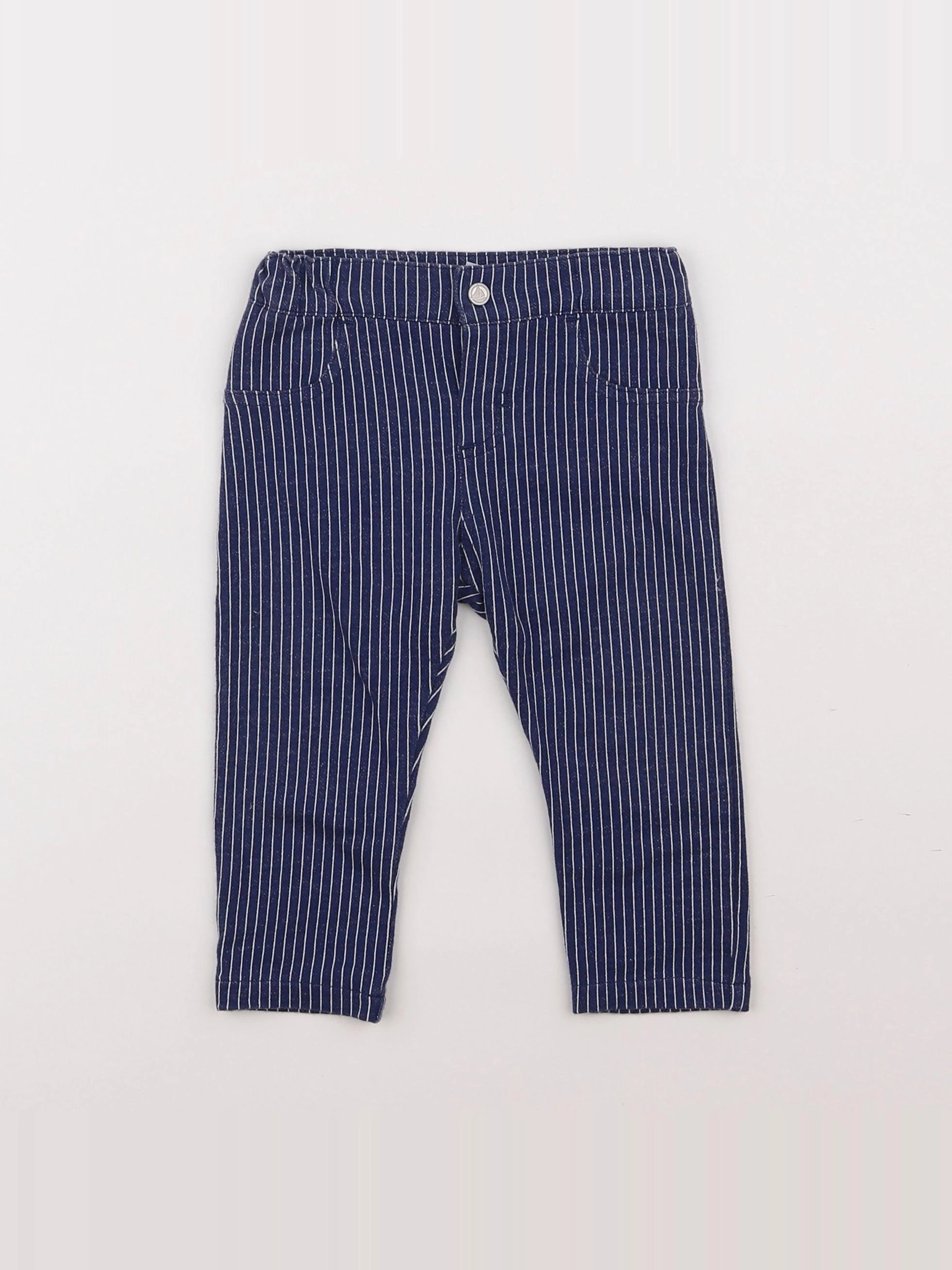 Petit Bateau - jegging bleu - 6 mois