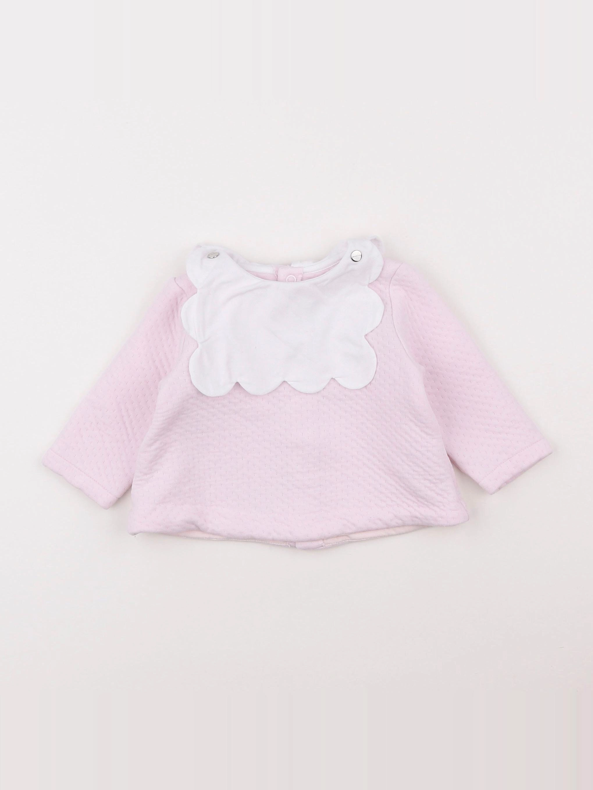 Jacadi - sweat rose - 6 mois