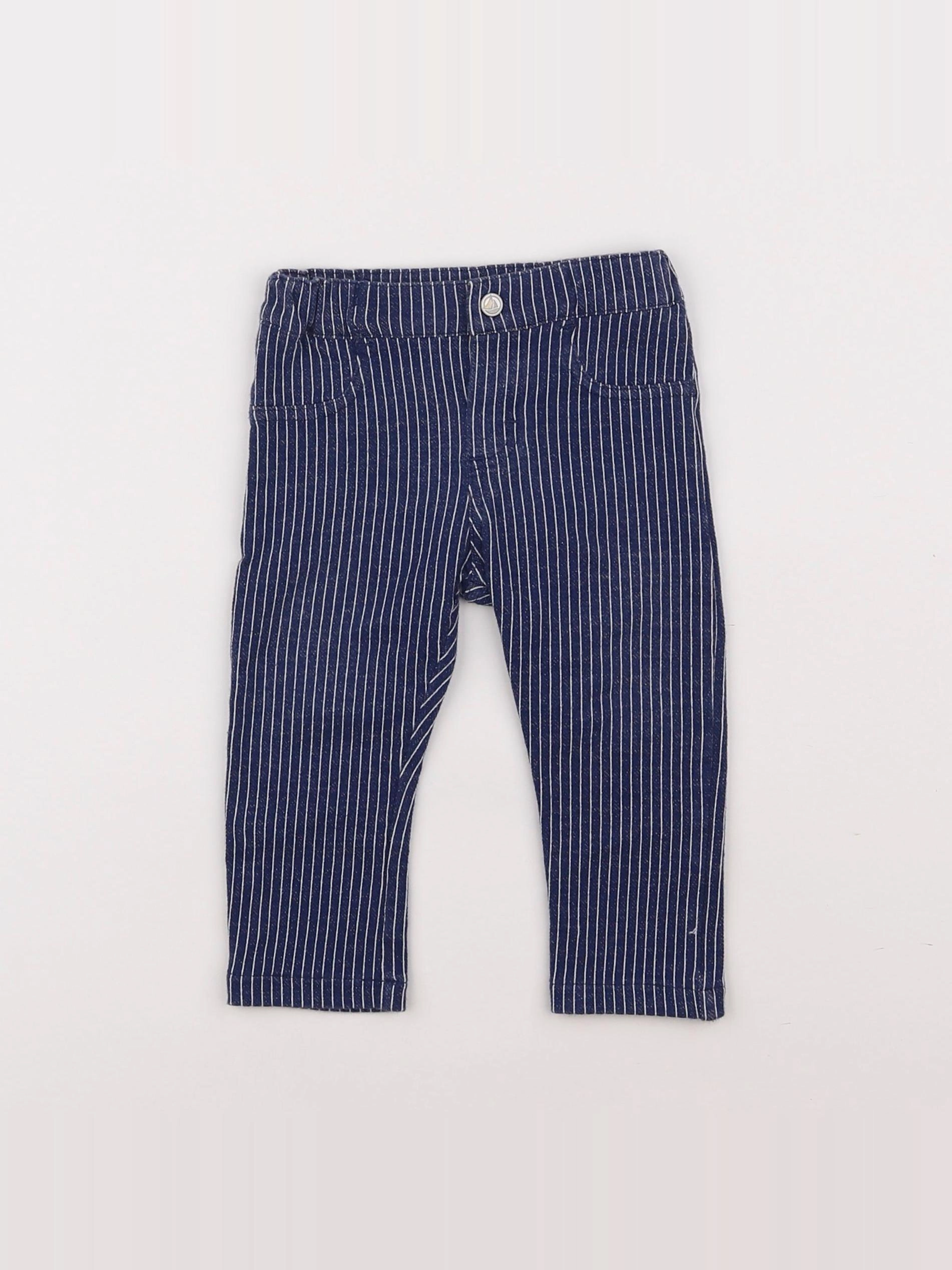 Petit Bateau - jegging bleu - 6 mois
