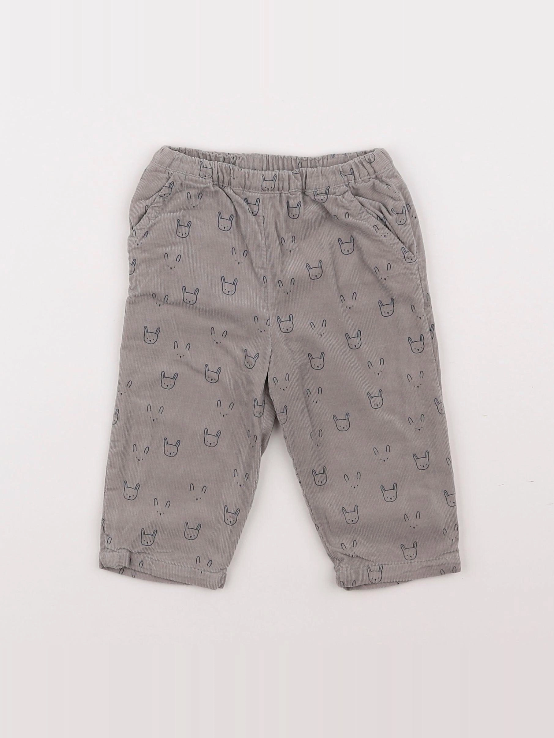 Boutchou - pantalon gris - 6 mois