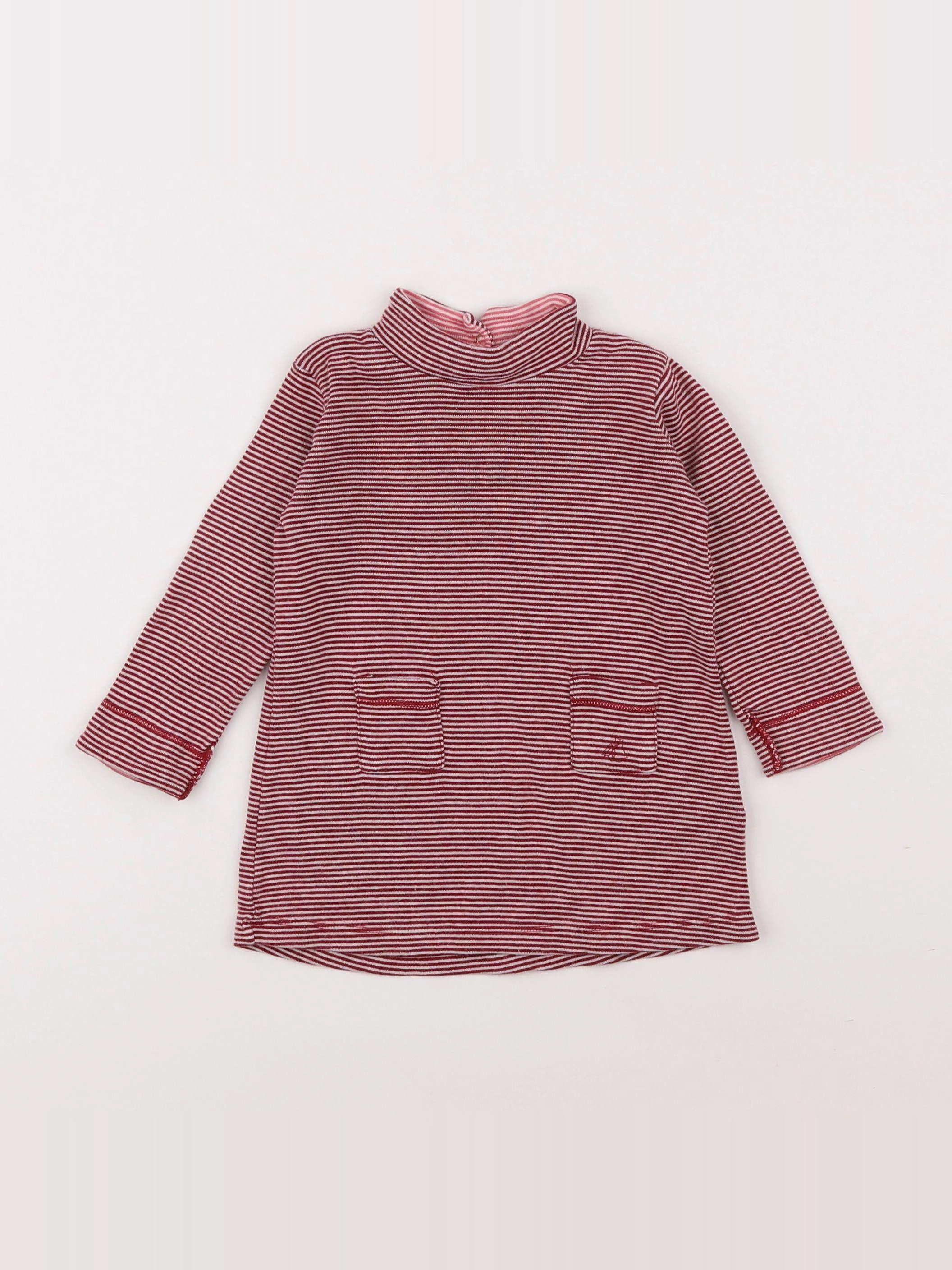 Petit Bateau - robe rouge - 6 mois