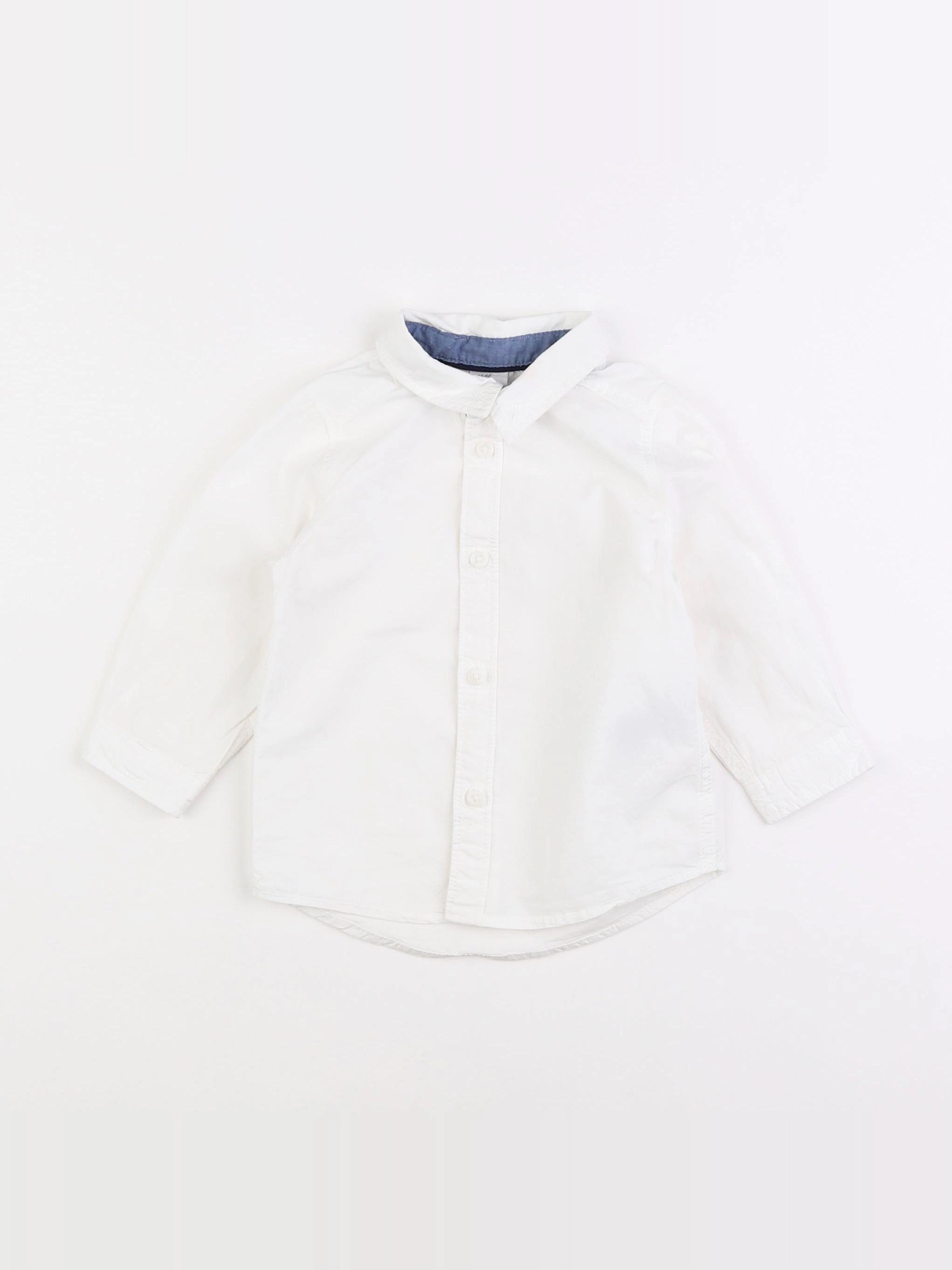 H&M - chemise blanc - 6/9 mois