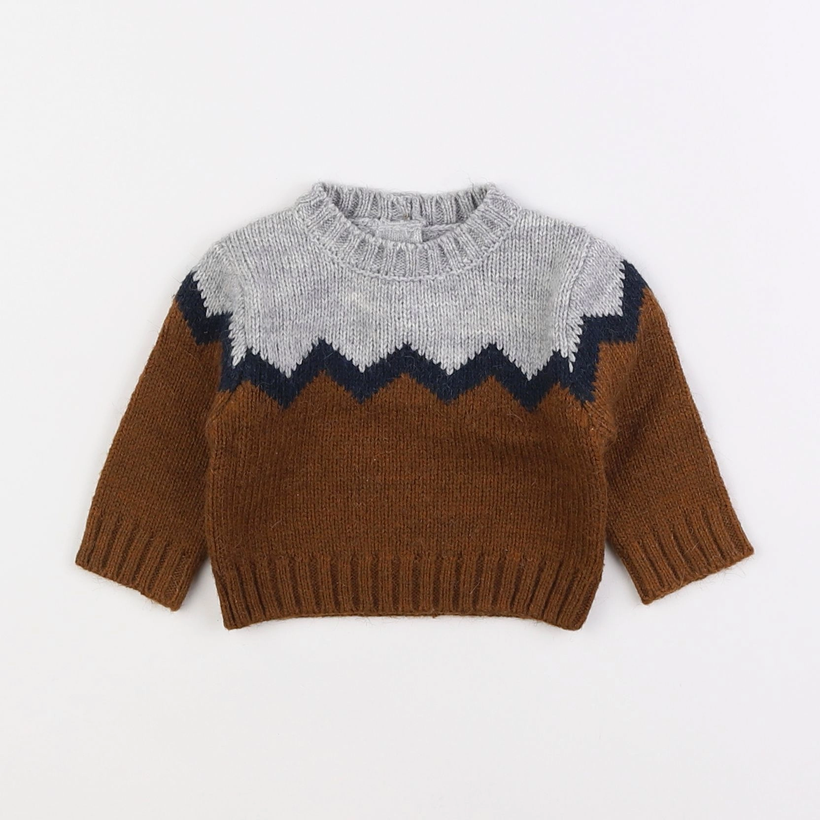 La Redoute - pull marron - 1 mois