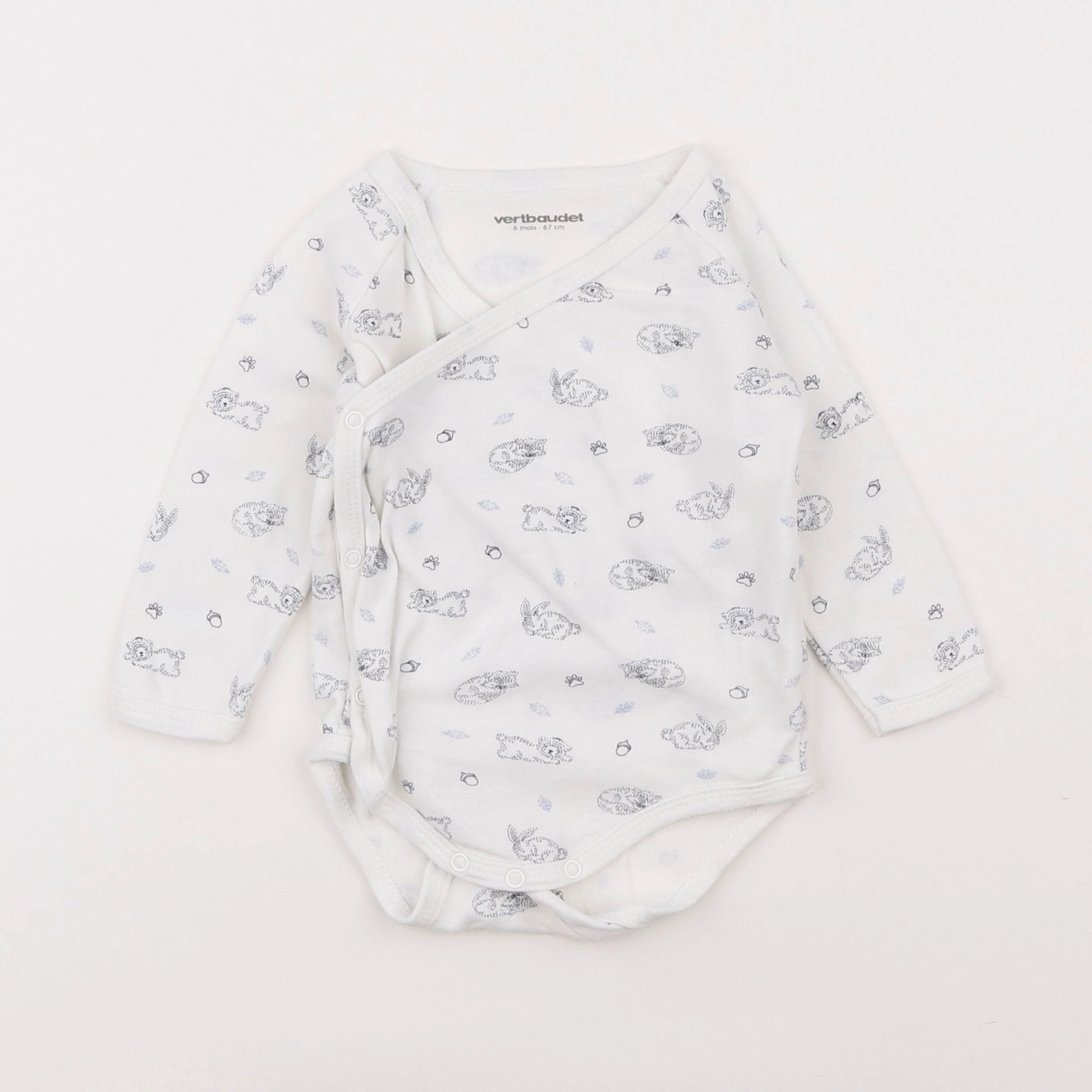 Vertbaudet - body bleu - 6 mois