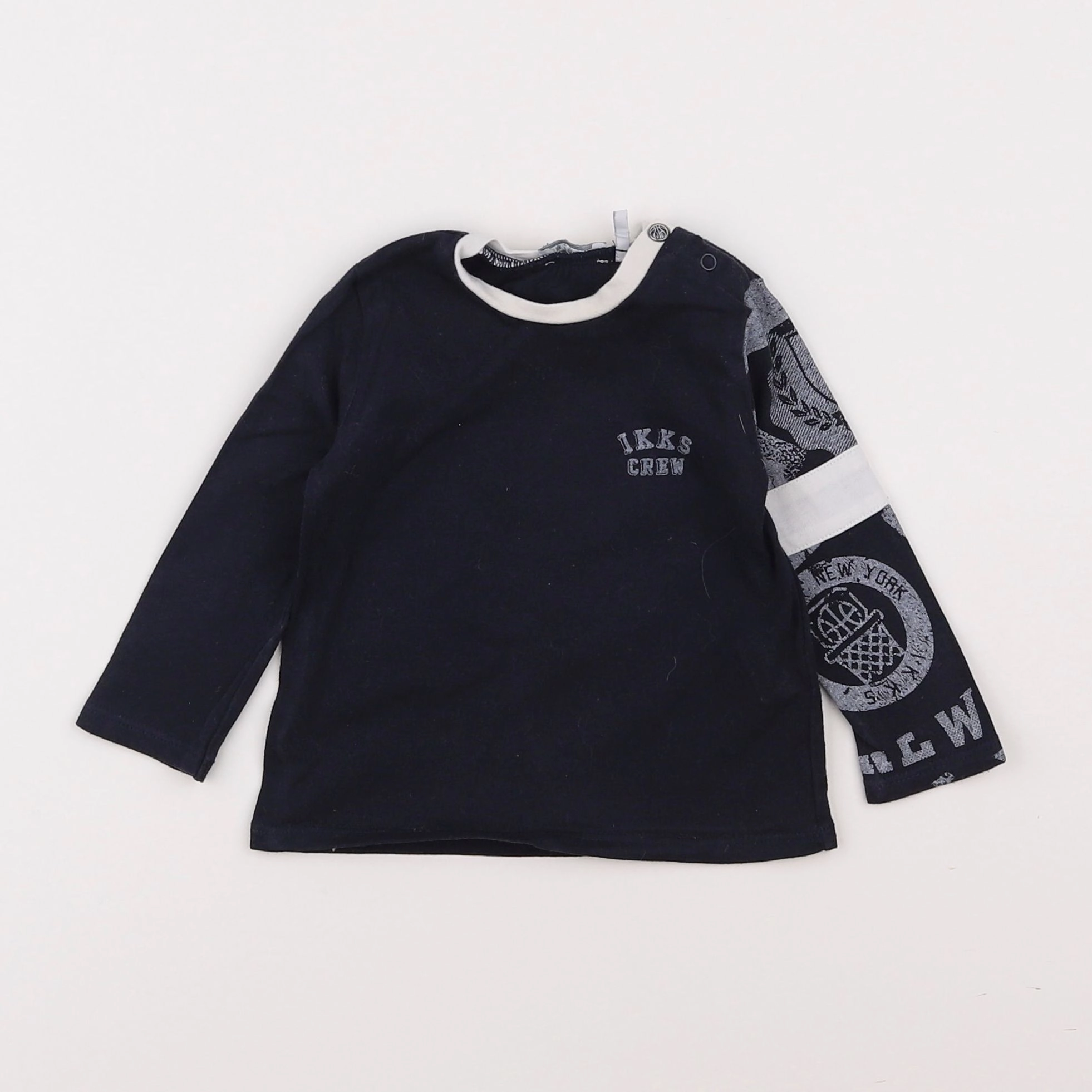 IKKS - tee-shirt bleu - 6 mois