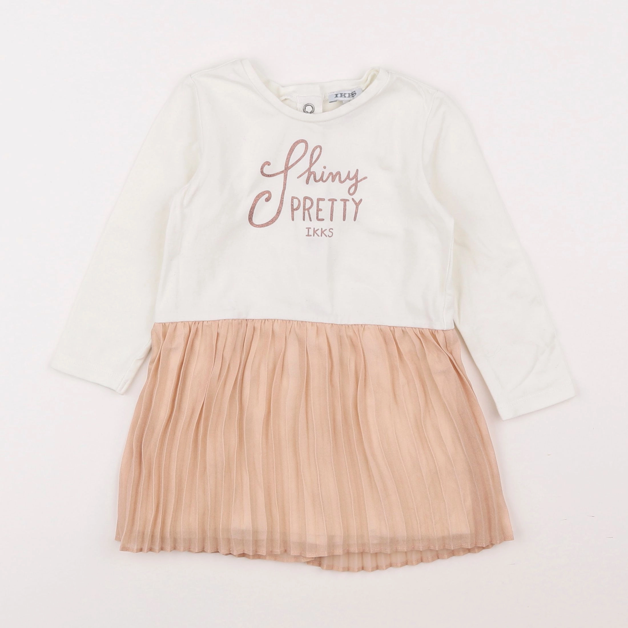 IKKS - robe beige, rose - 18 mois