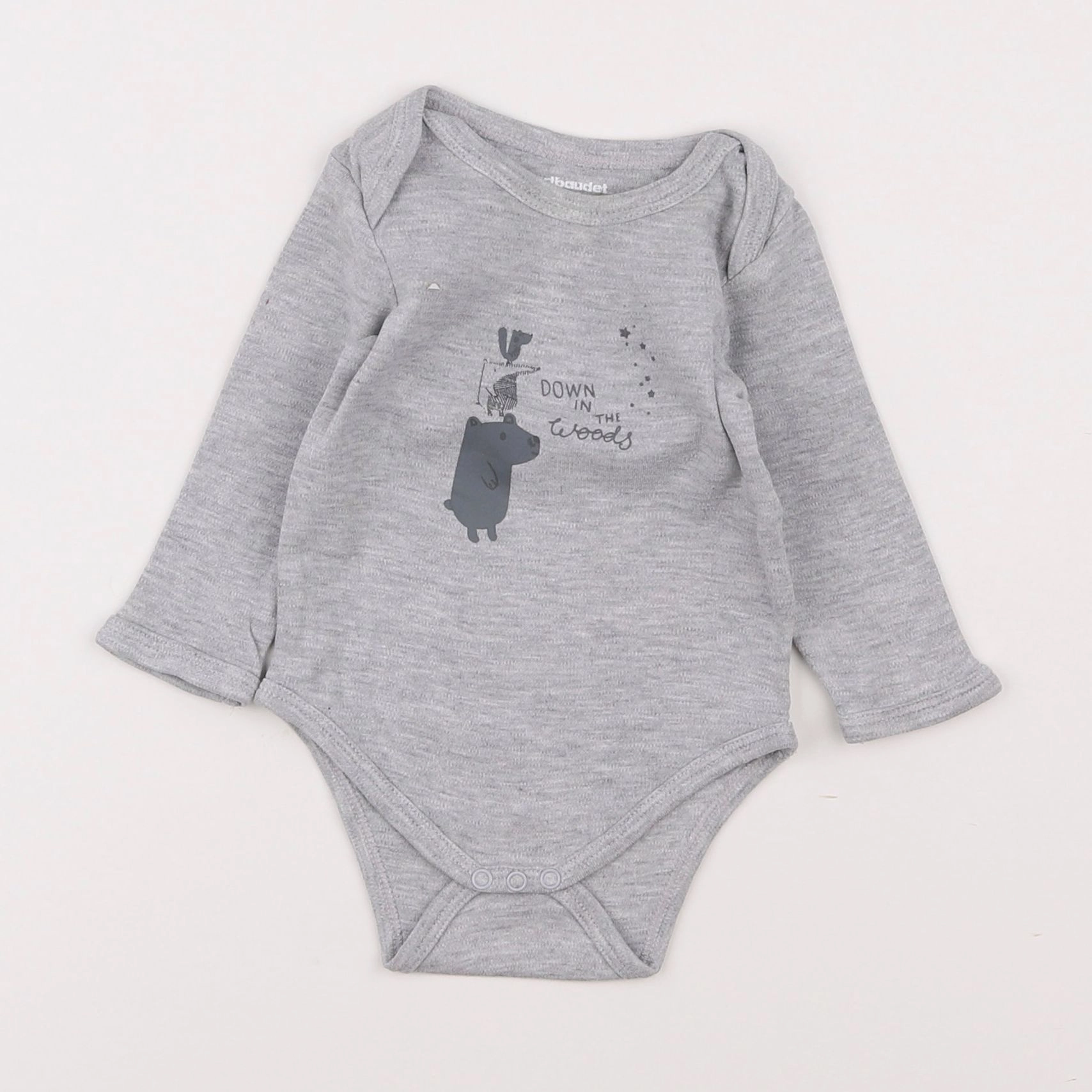 Vertbaudet - body gris - 6 mois