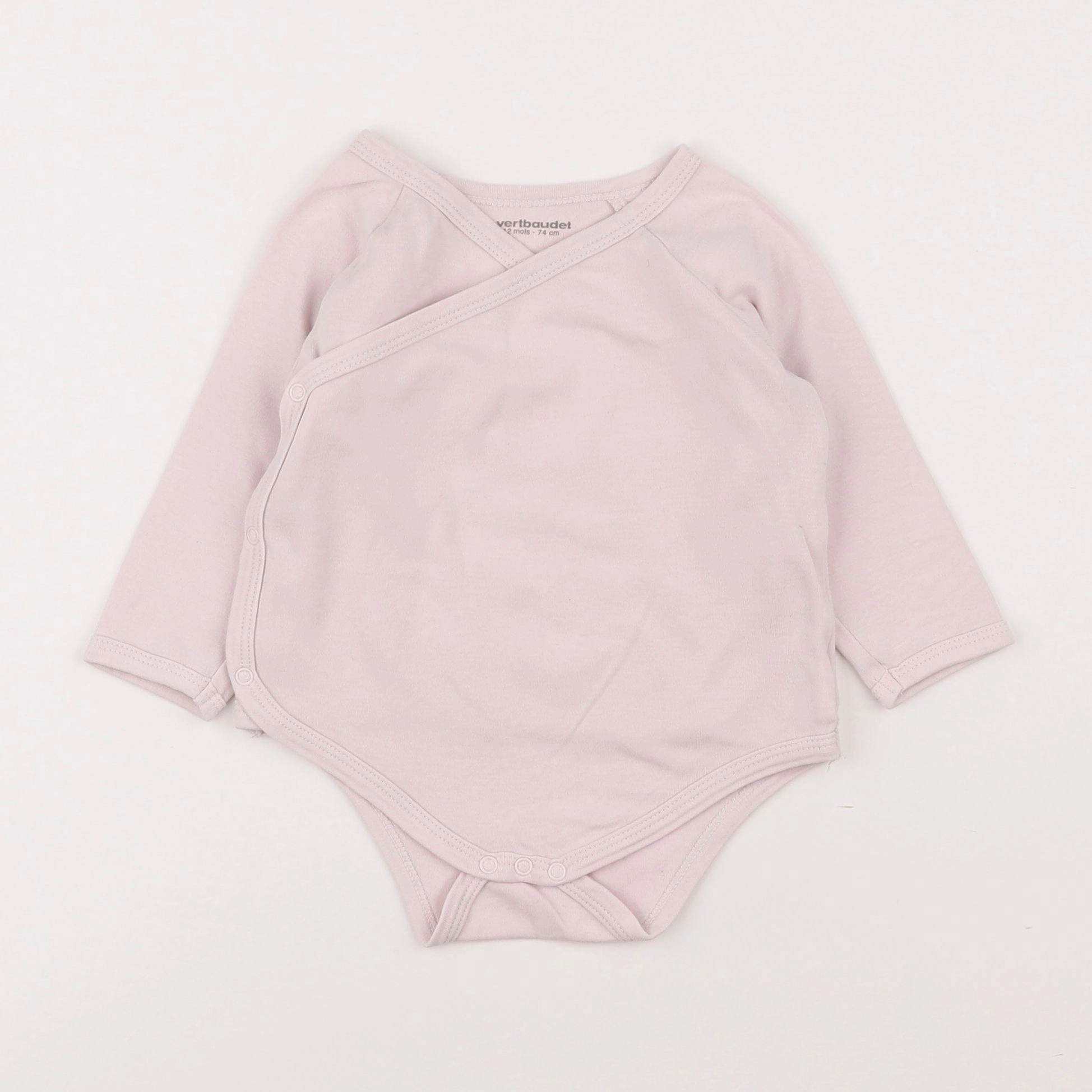 Vertbaudet - body rose - 12 mois