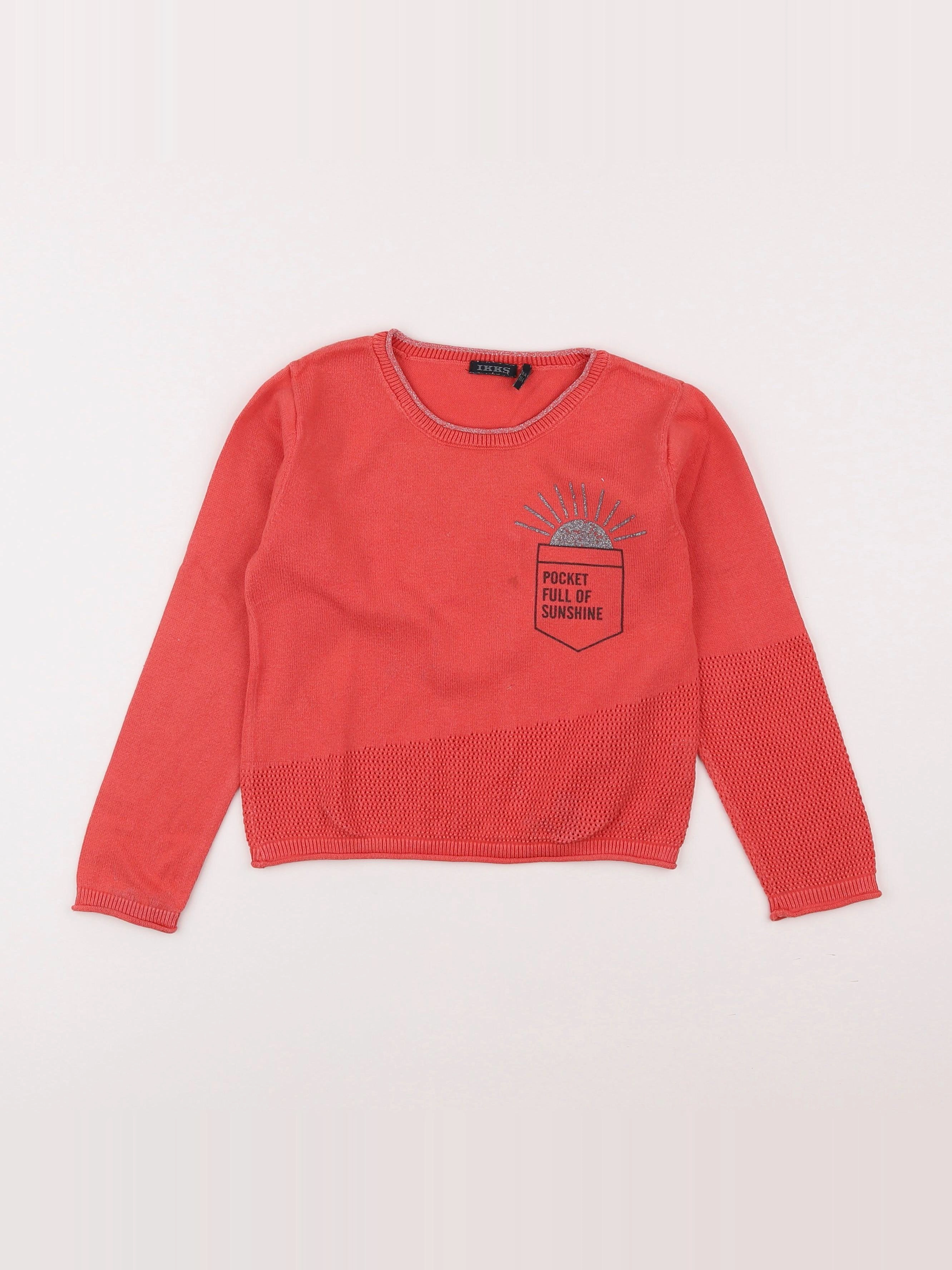 IKKS - pull rose - 6 ans