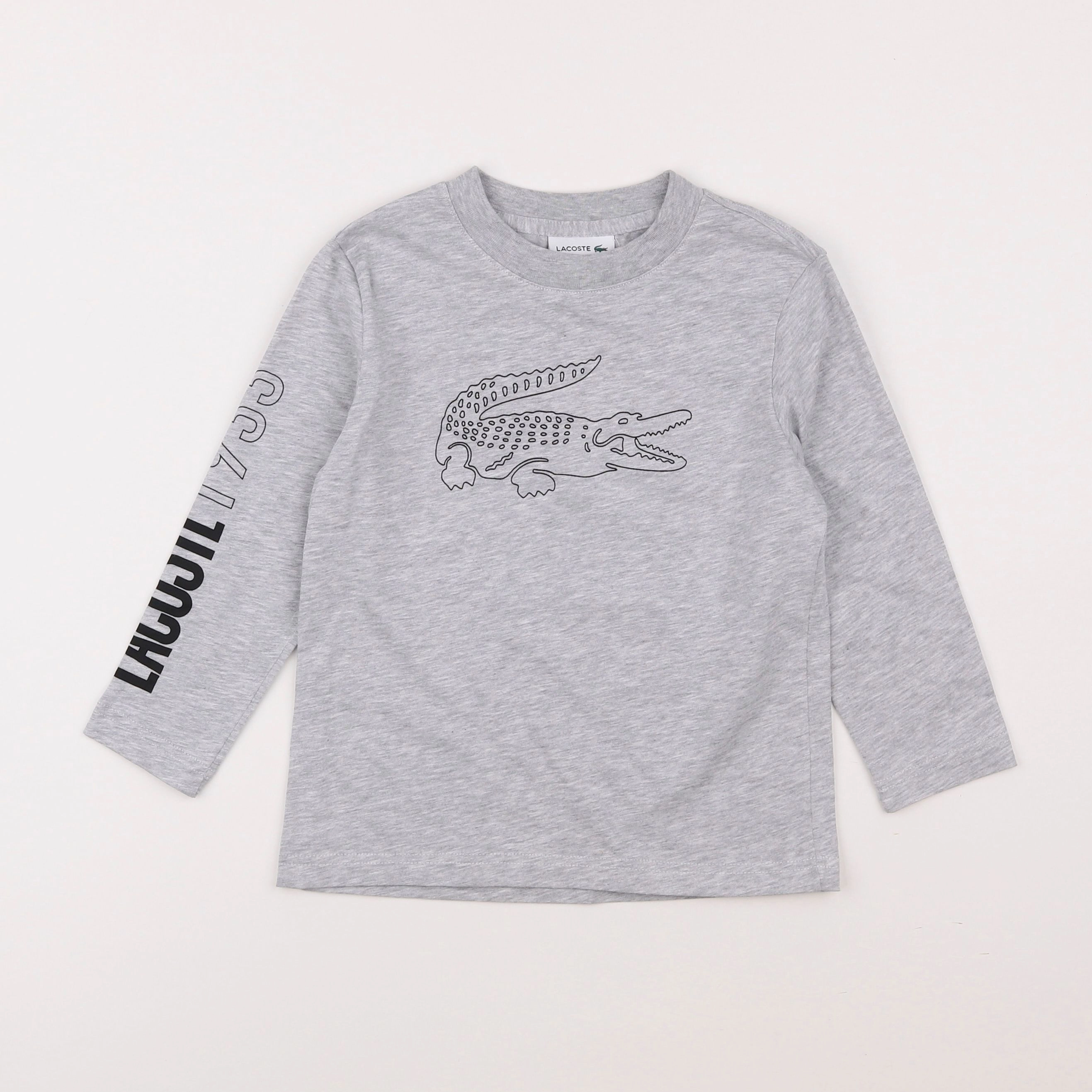 Lacoste - tee-shirt gris - 4 ans