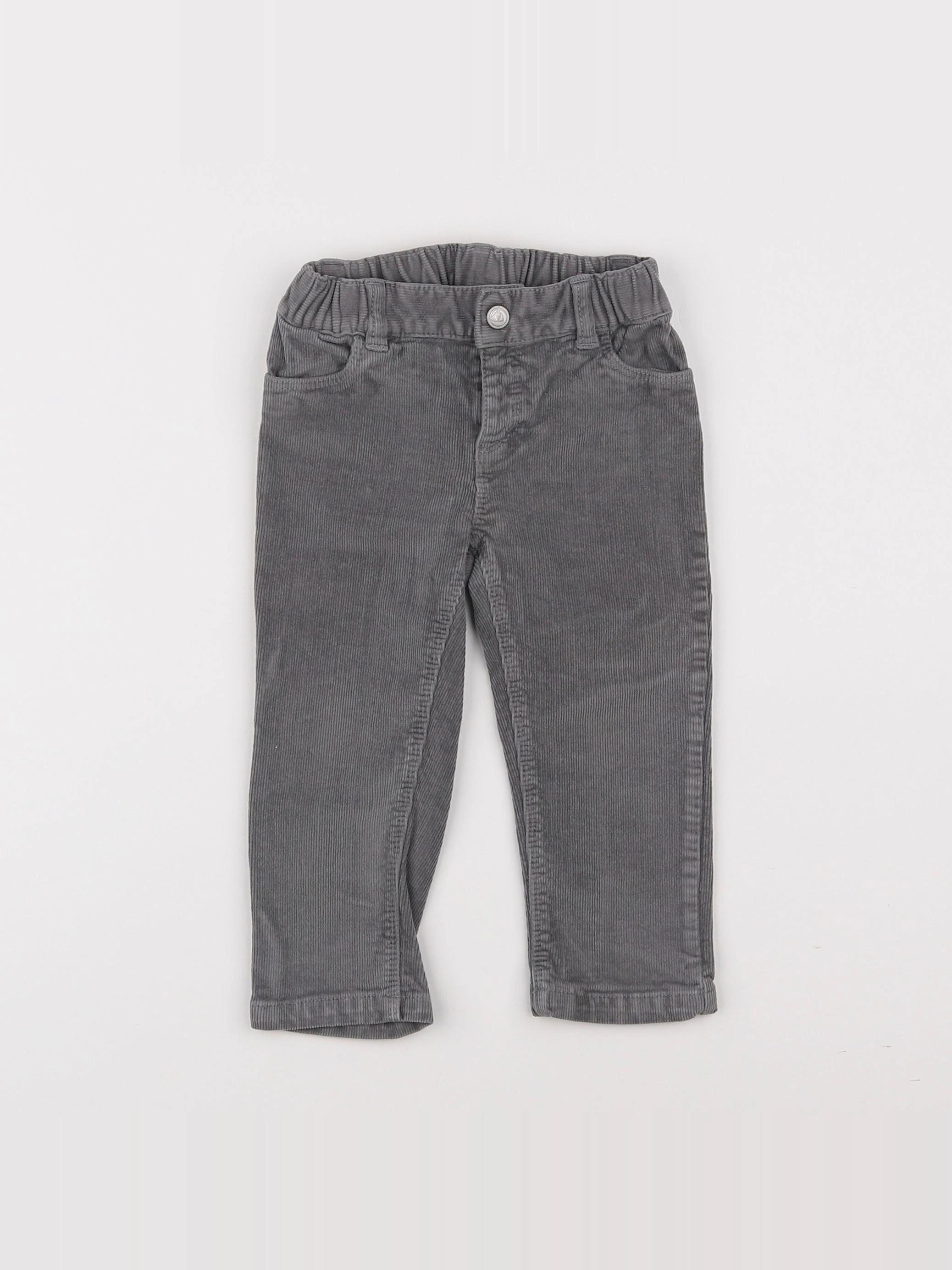 Petit Bateau - pantalon gris - 18 mois
