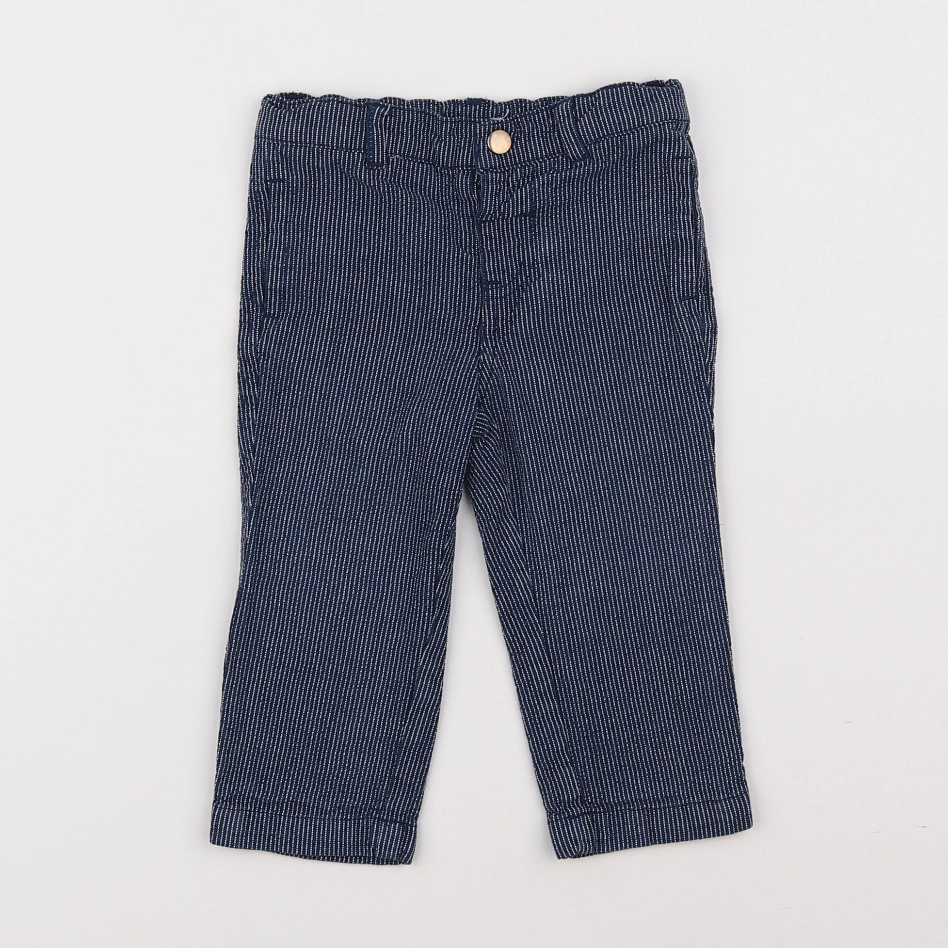 Boutchou - pantalon bleu - 9 mois