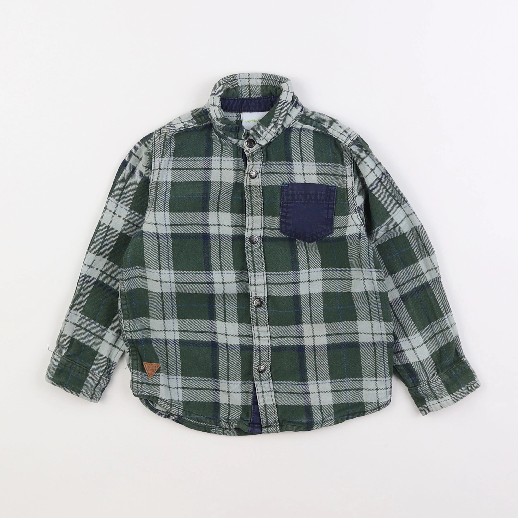 Vertbaudet - chemise vert - 3 ans