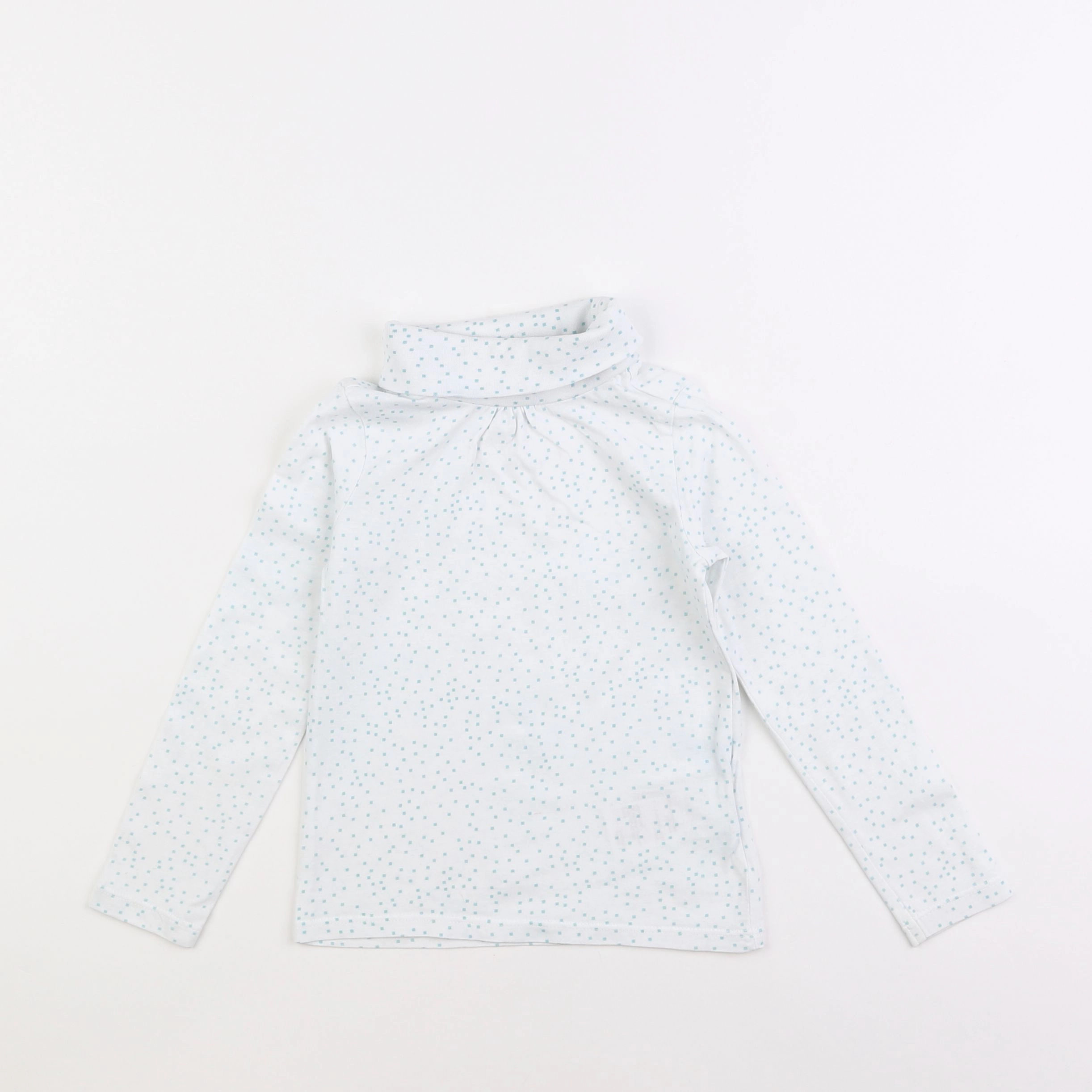 Vertbaudet - sous-pull blanc, bleu - 4 ans