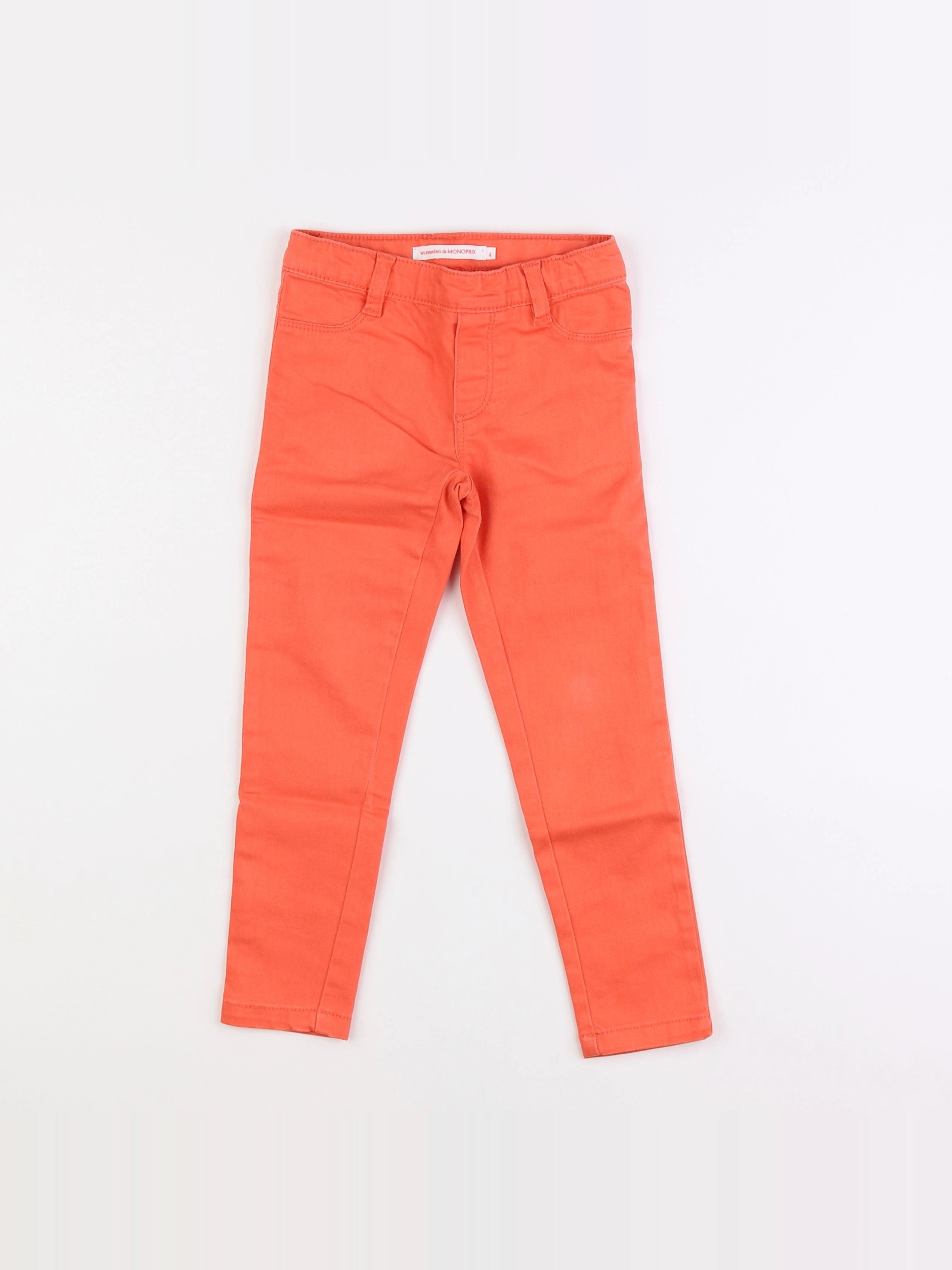 Monoprix - jegging orange - 6 ans