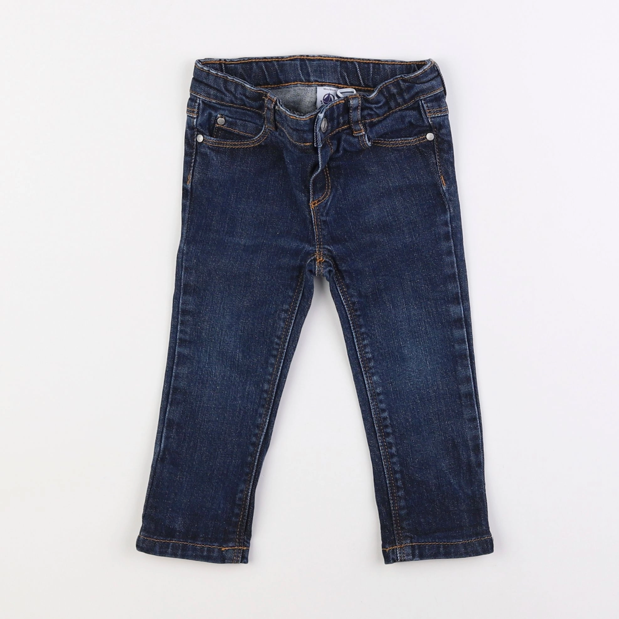 Petit Bateau - pantalon bleu - 18 mois