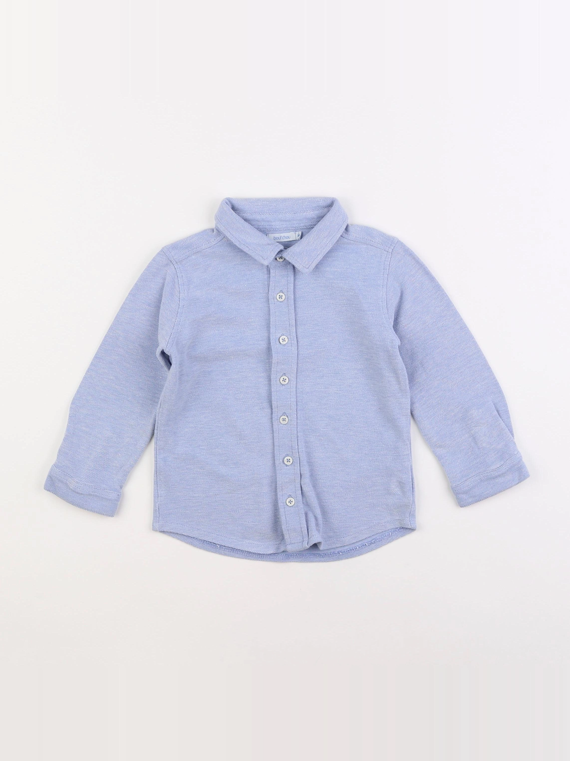 Boutchou - chemise bleu - 2 ans