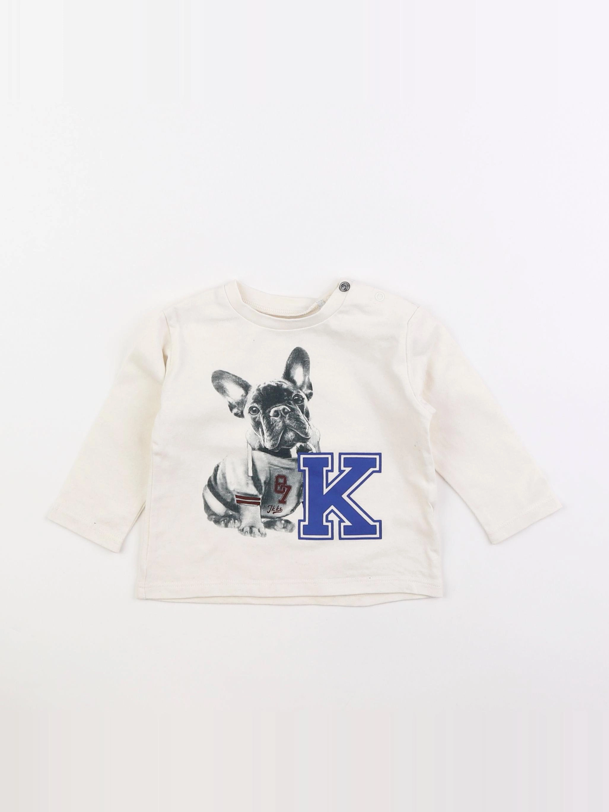 IKKS - tee-shirt blanc - 6 mois