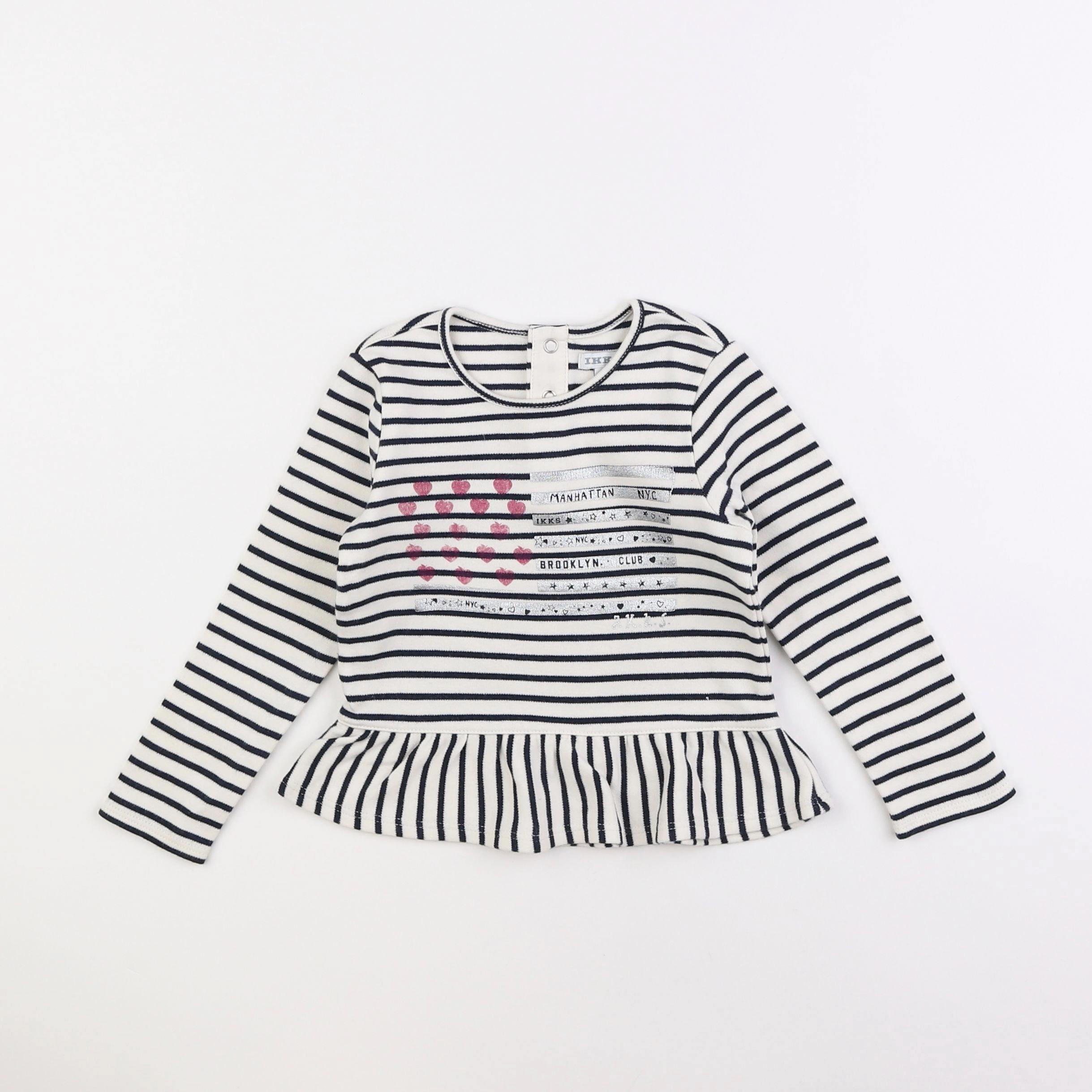 IKKS - tee-shirt beige, bleu - 2 ans