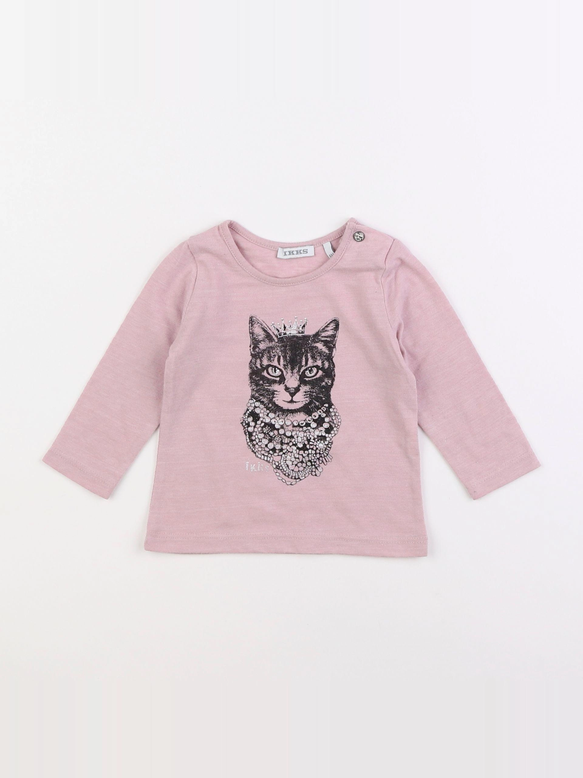 IKKS - tee-shirt rose - 6 mois