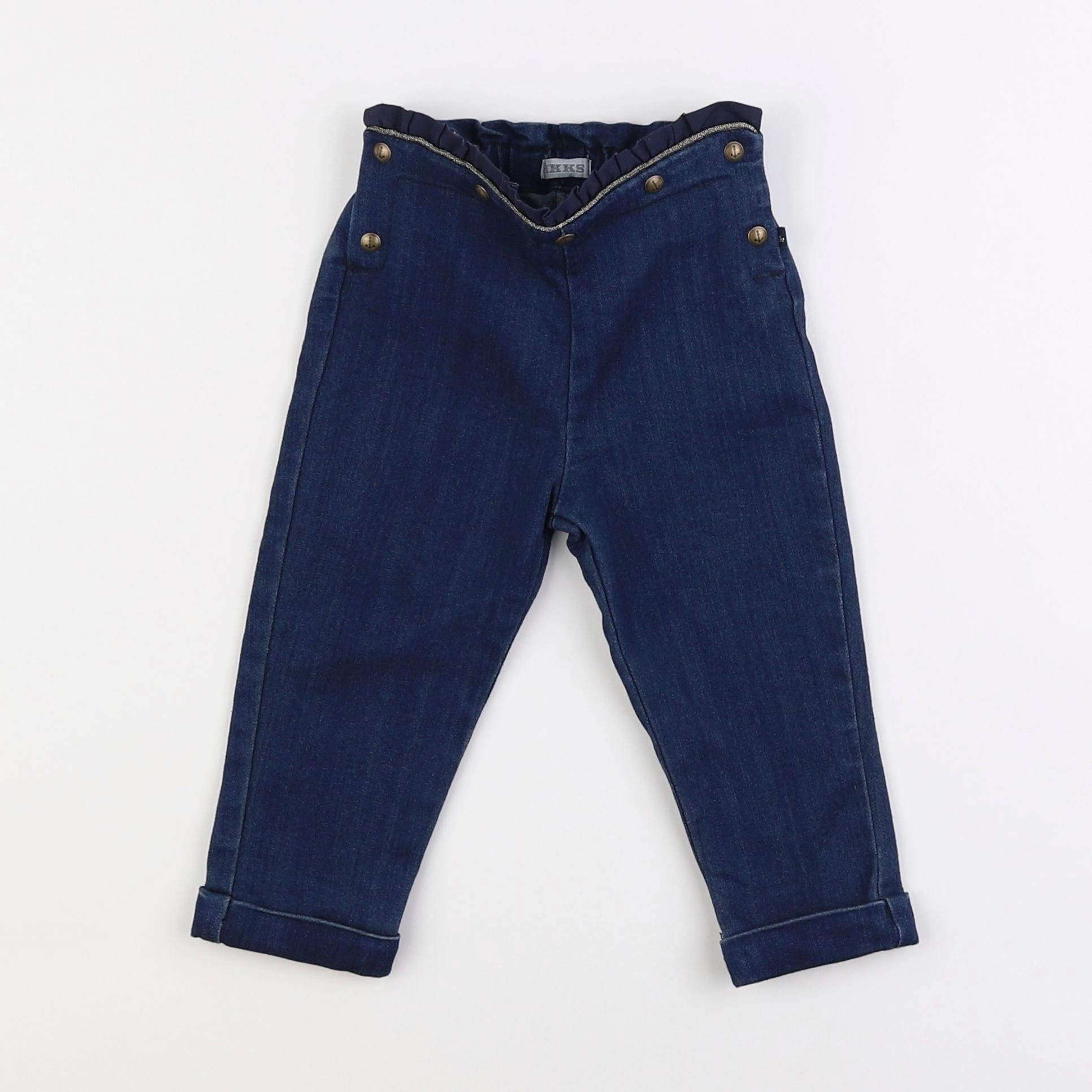 IKKS - pantalon bleu - 12 mois