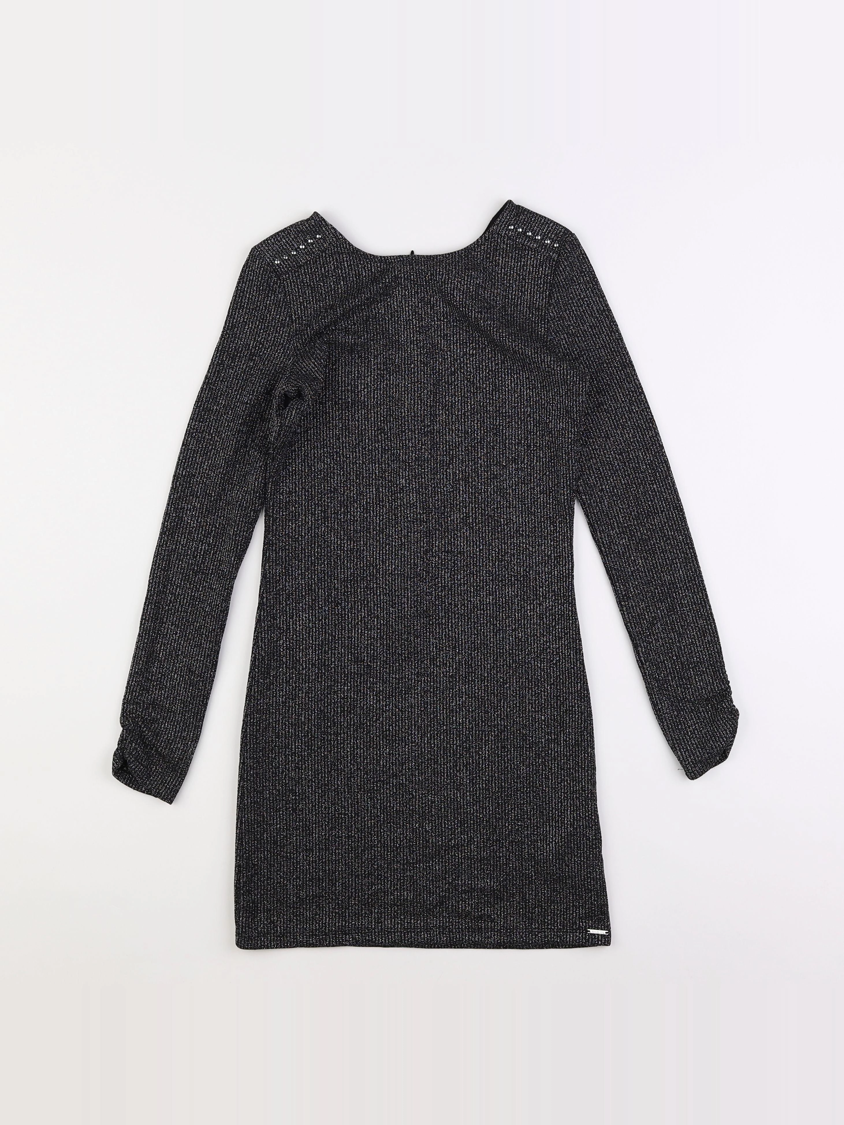 IKKS - robe noir, argent - 10 ans
