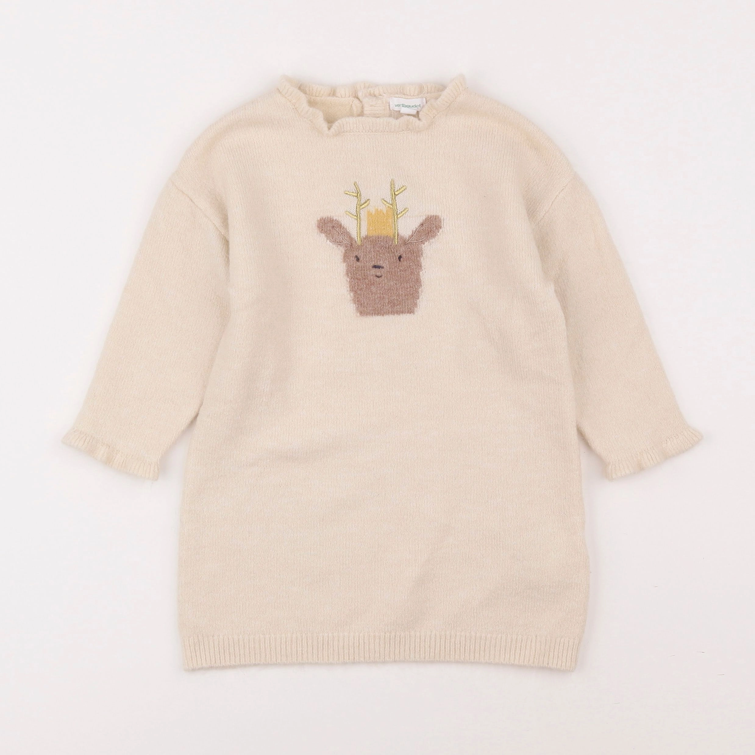 Vertbaudet - robe beige - 2 ans