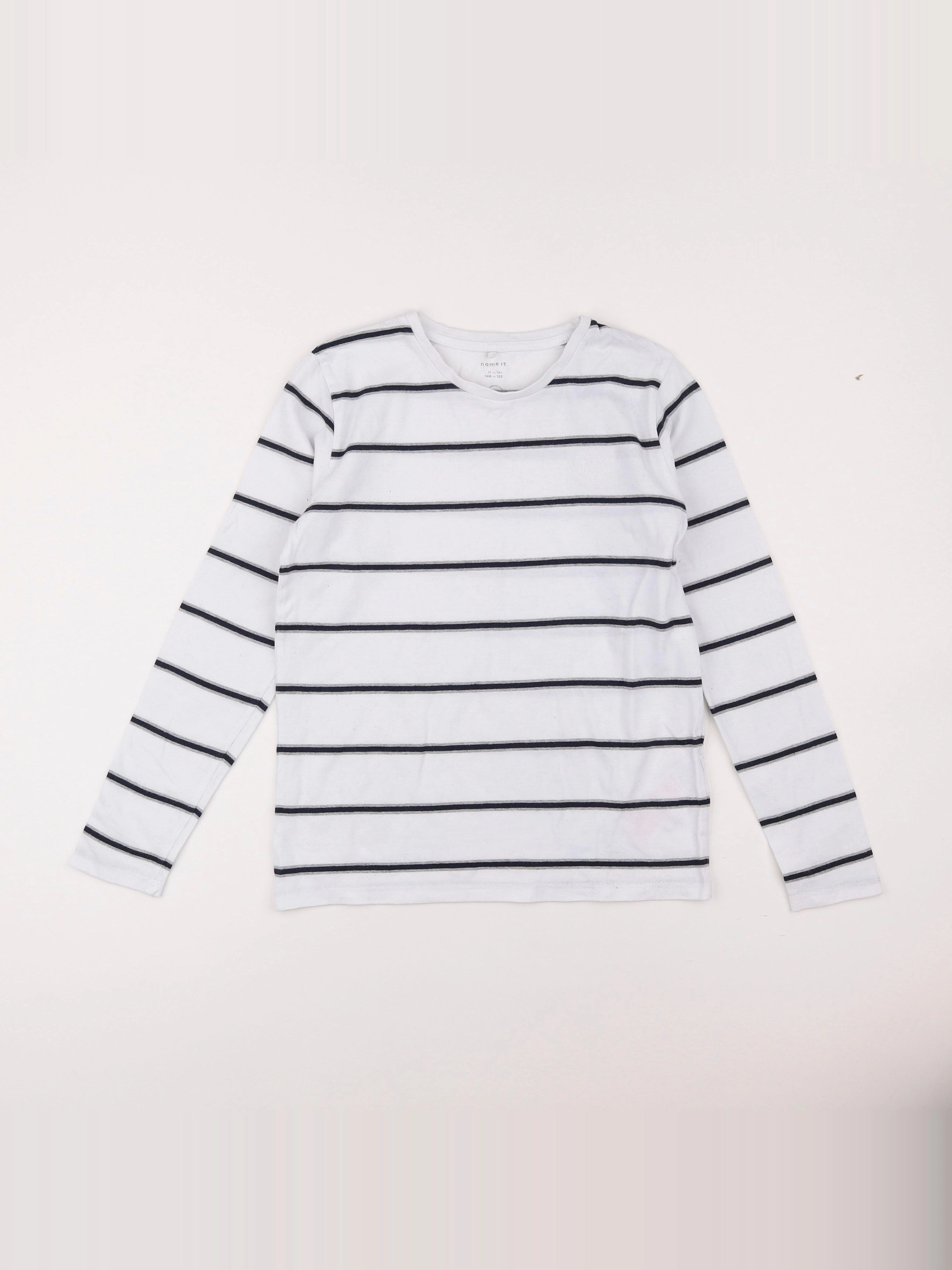 Name it - tee-shirt blanc, gris - 11/12 ans
