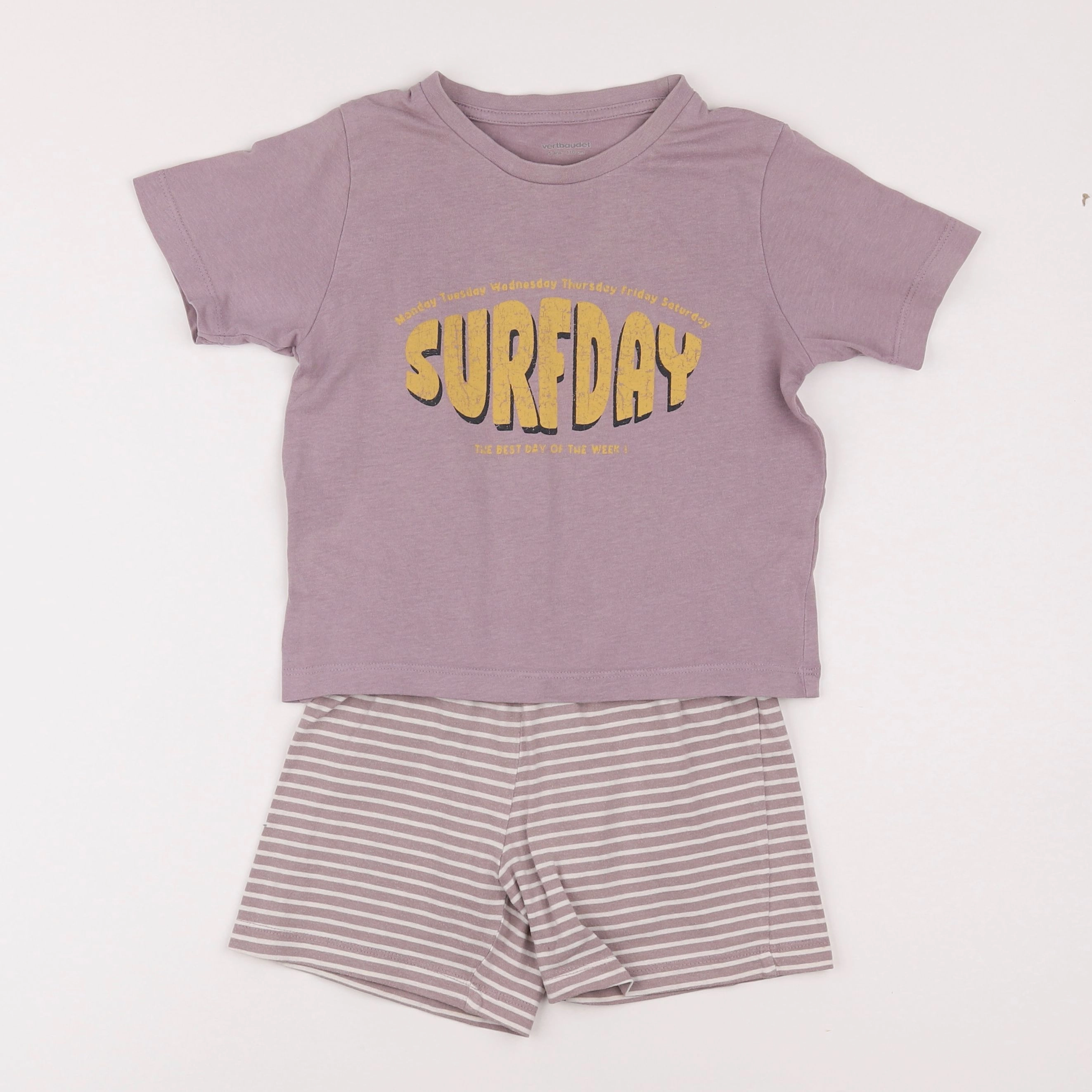 Vertbaudet - pyjama coton violet - 5 ans