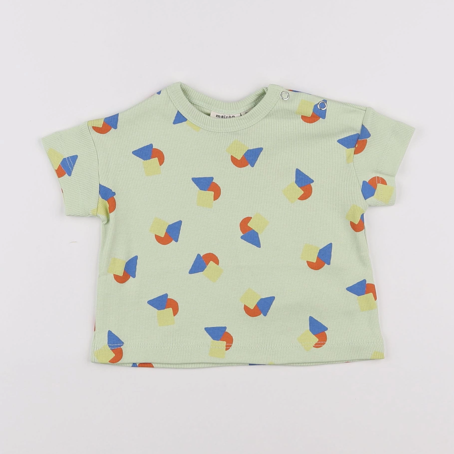 Maison Tadaboum - Tee-shirt Puzzle vert - 6 mois