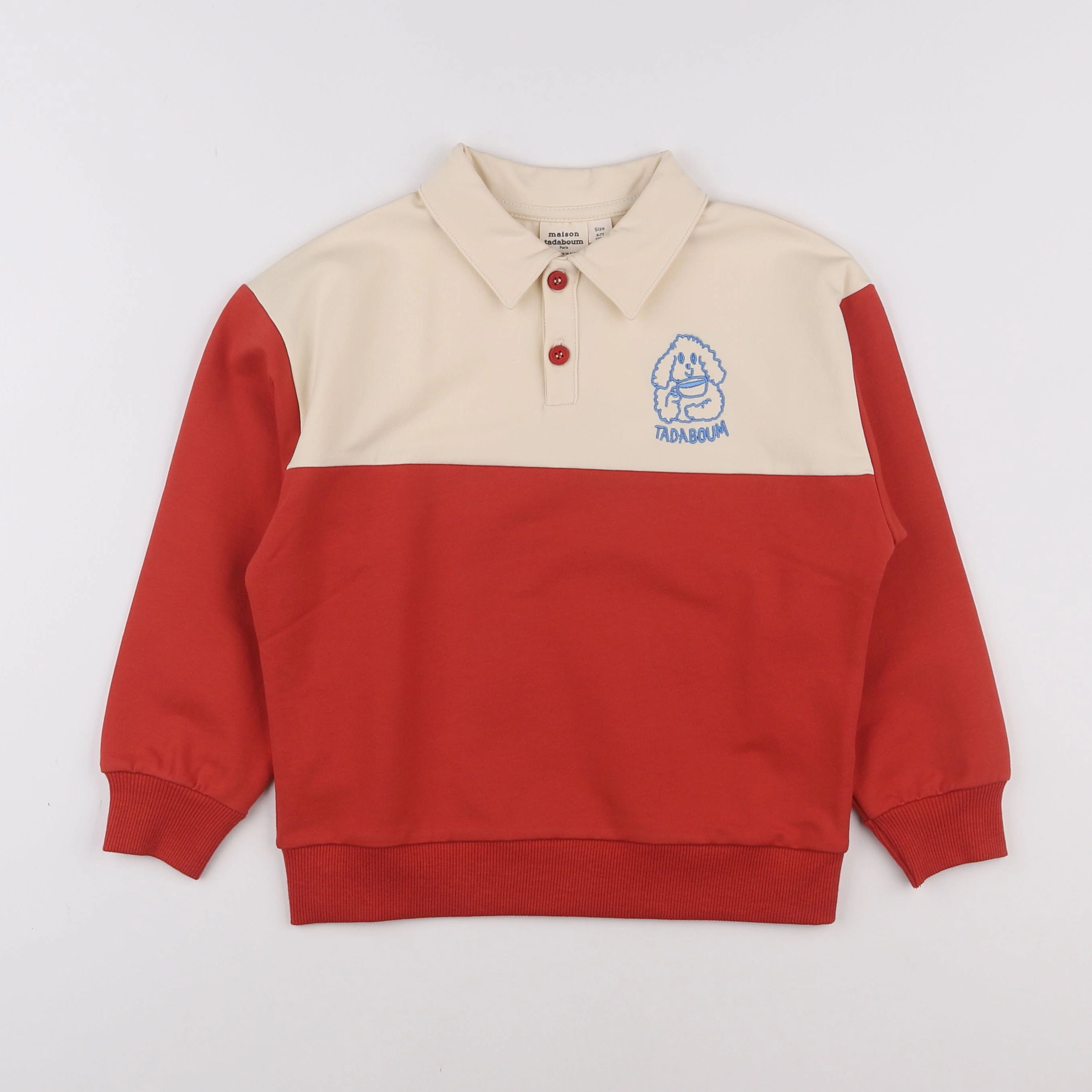 Maison Tadaboum - Sweat Kendall rouge - 6/7 ans