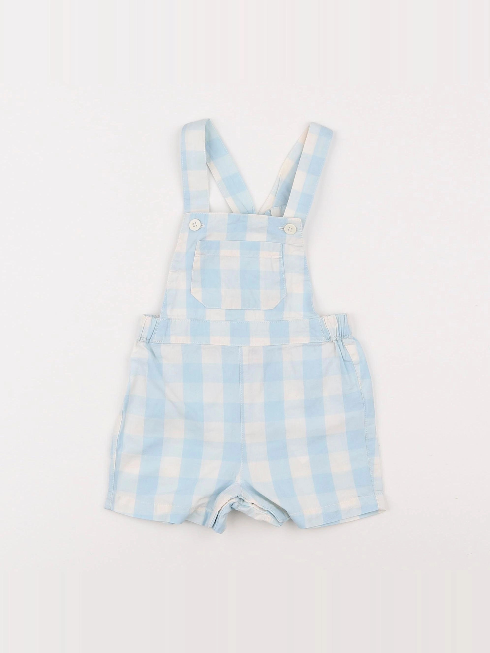 Petit Bateau - salopette bleu - 6 mois
