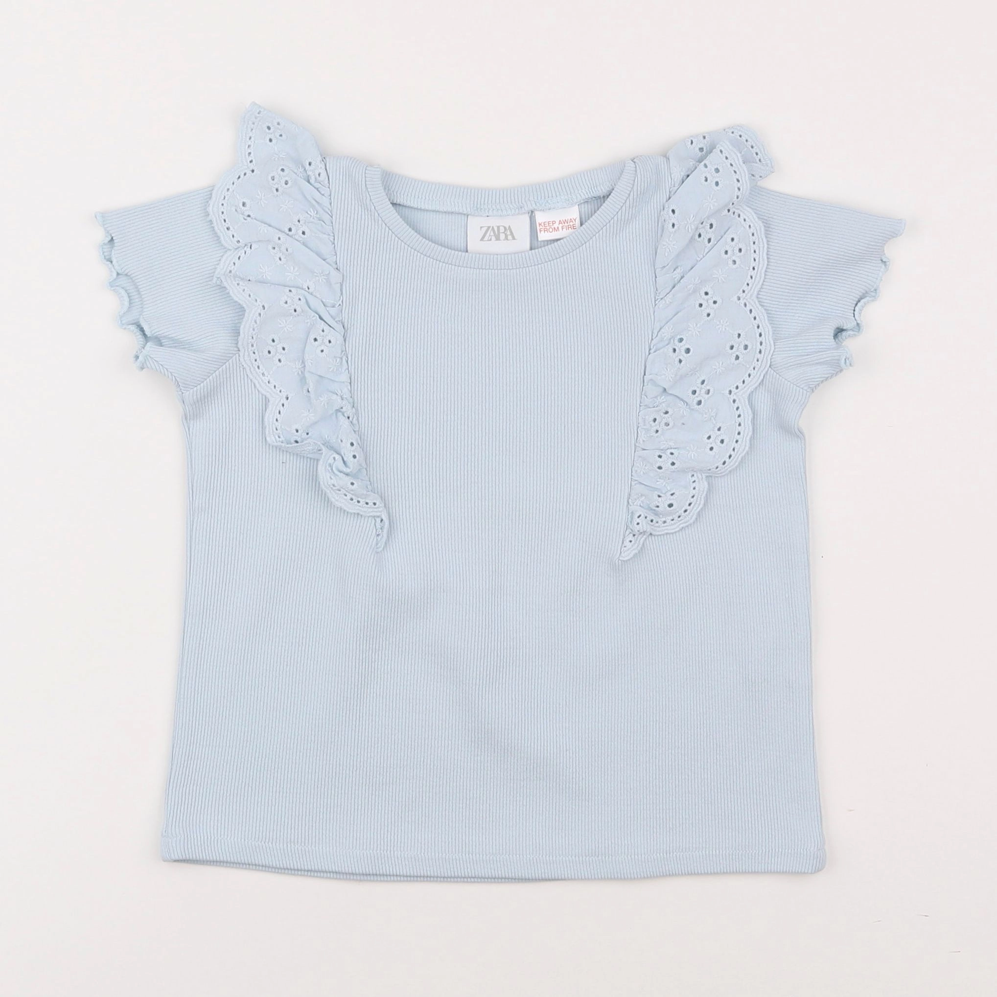 Zara - tee-shirt bleu - 4/5 ans