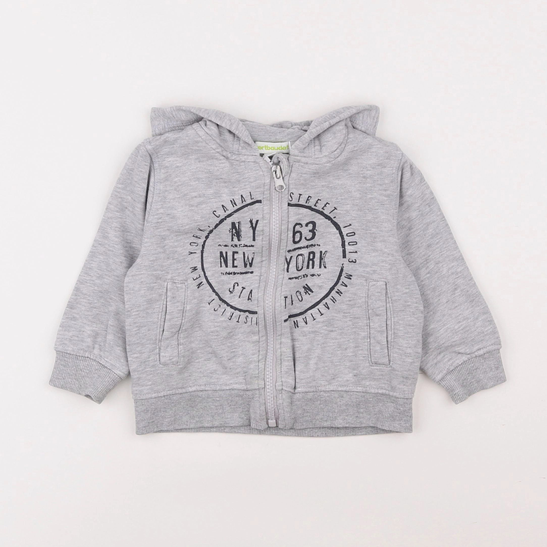 Vertbaudet - sweat gris - 2 ans