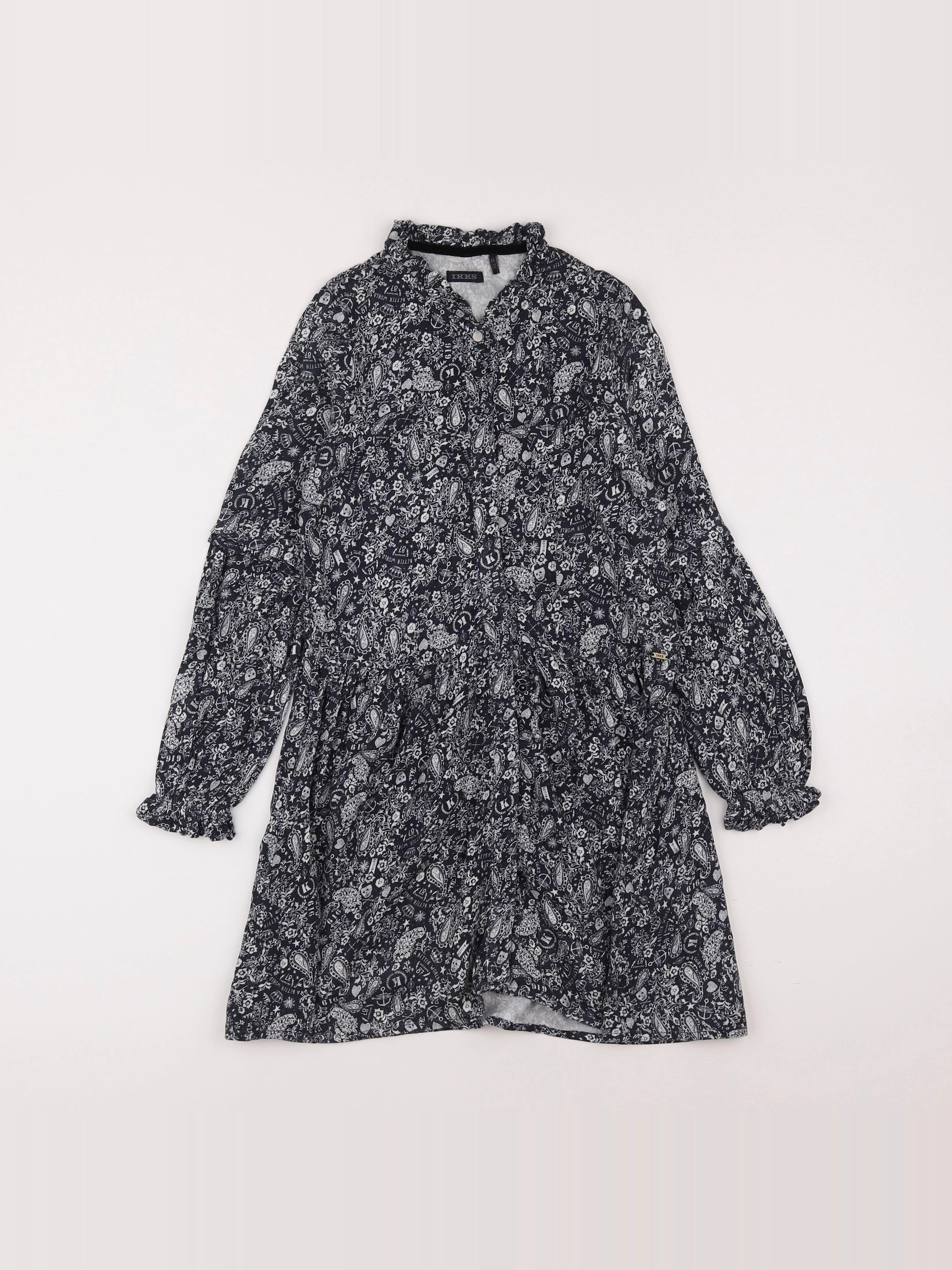 IKKS - robe bleu - 8 ans