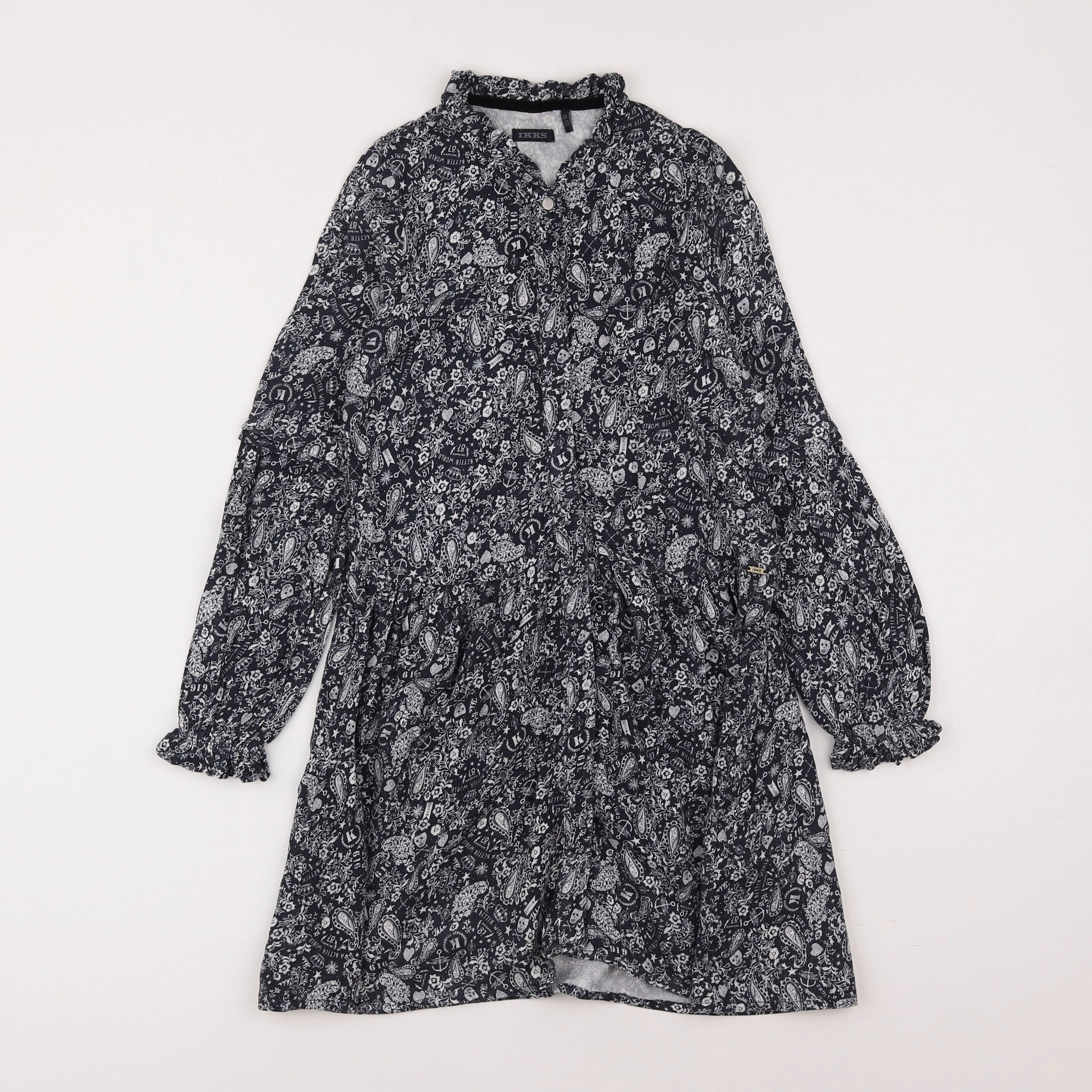 IKKS - robe bleu - 8 ans